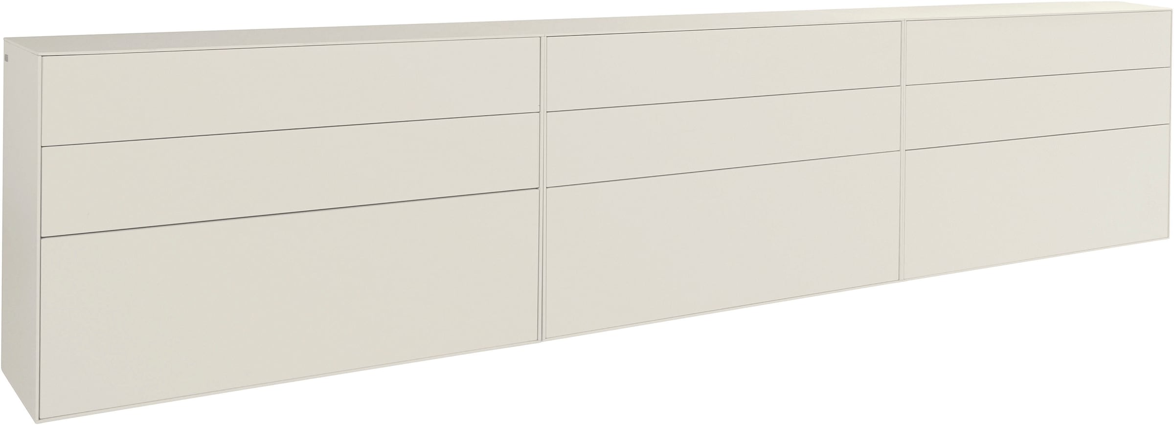 LeGer Home by Lena Gercke Sideboard »Essentials«, (3 St.), Breite: 335cm, MDF lackiert, Push-to-open-Funktion