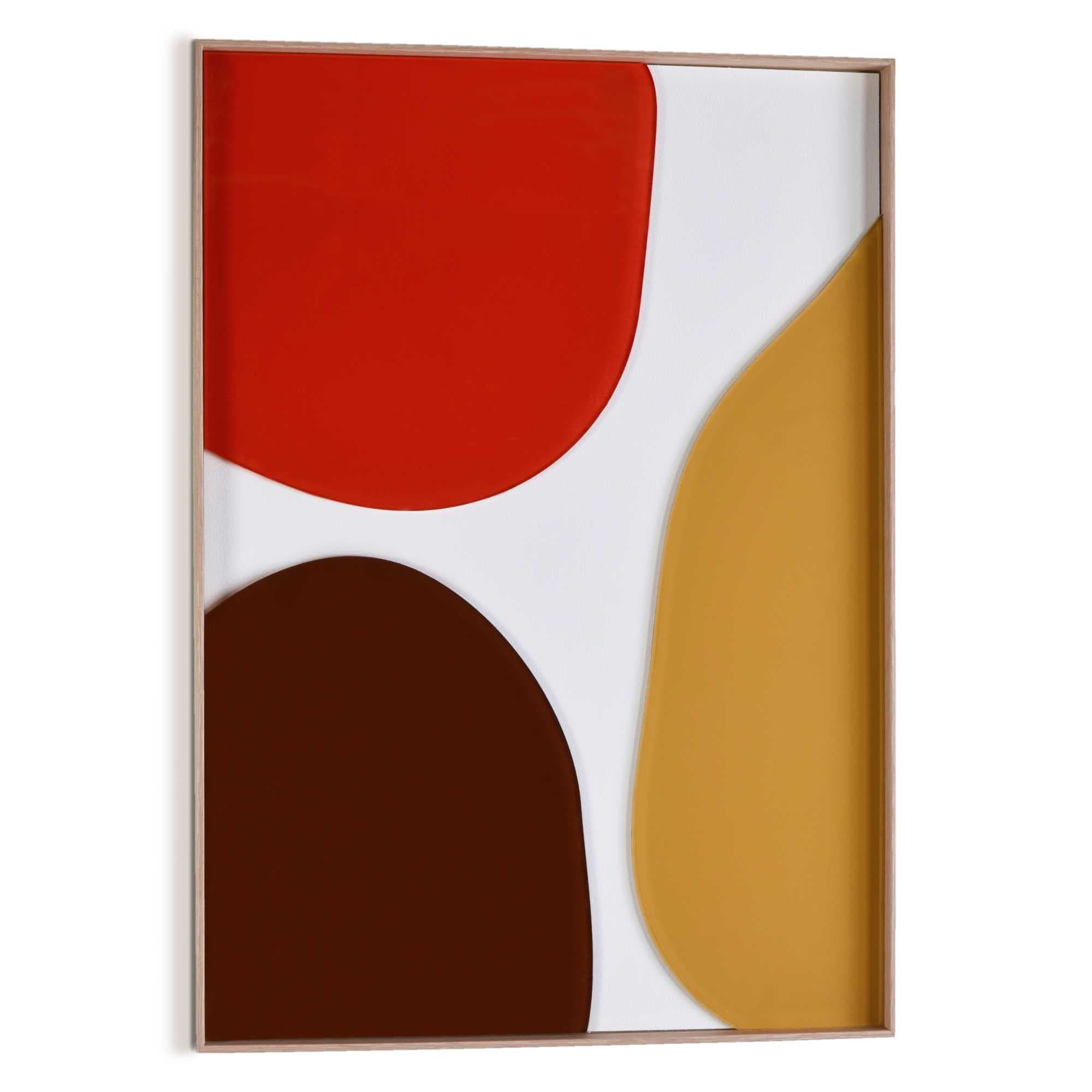 Reinders! Wandbild »Connected - terra teints«, Wohnzimmer - Abstrakte Formen - Rot - MDF - Abstrakt - 50x70 cm