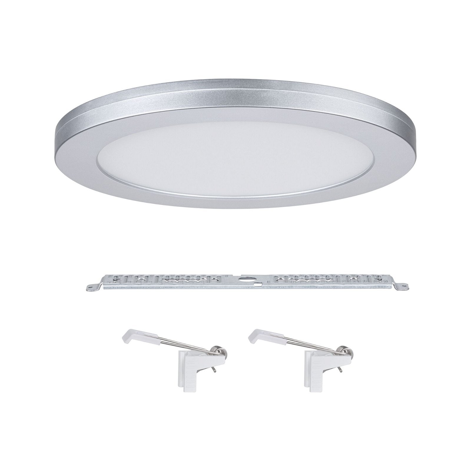 Paulmann LED Einbauleuchte »2in1 Cover-it rund 225mm 16,5W 1200lm 4000K Chrom matt«, 1 flammig, Einbaupanel