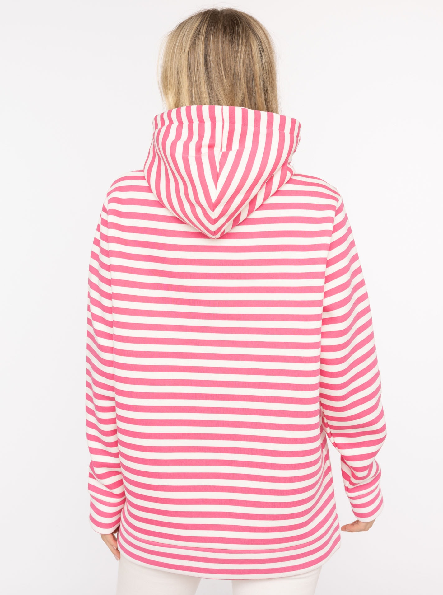 Zwillingsherz Kapuzensweatshirt »"Streifen Moin"«, gestreift, große "MOIN"- und Anker -Stickerei, Tasche vorne