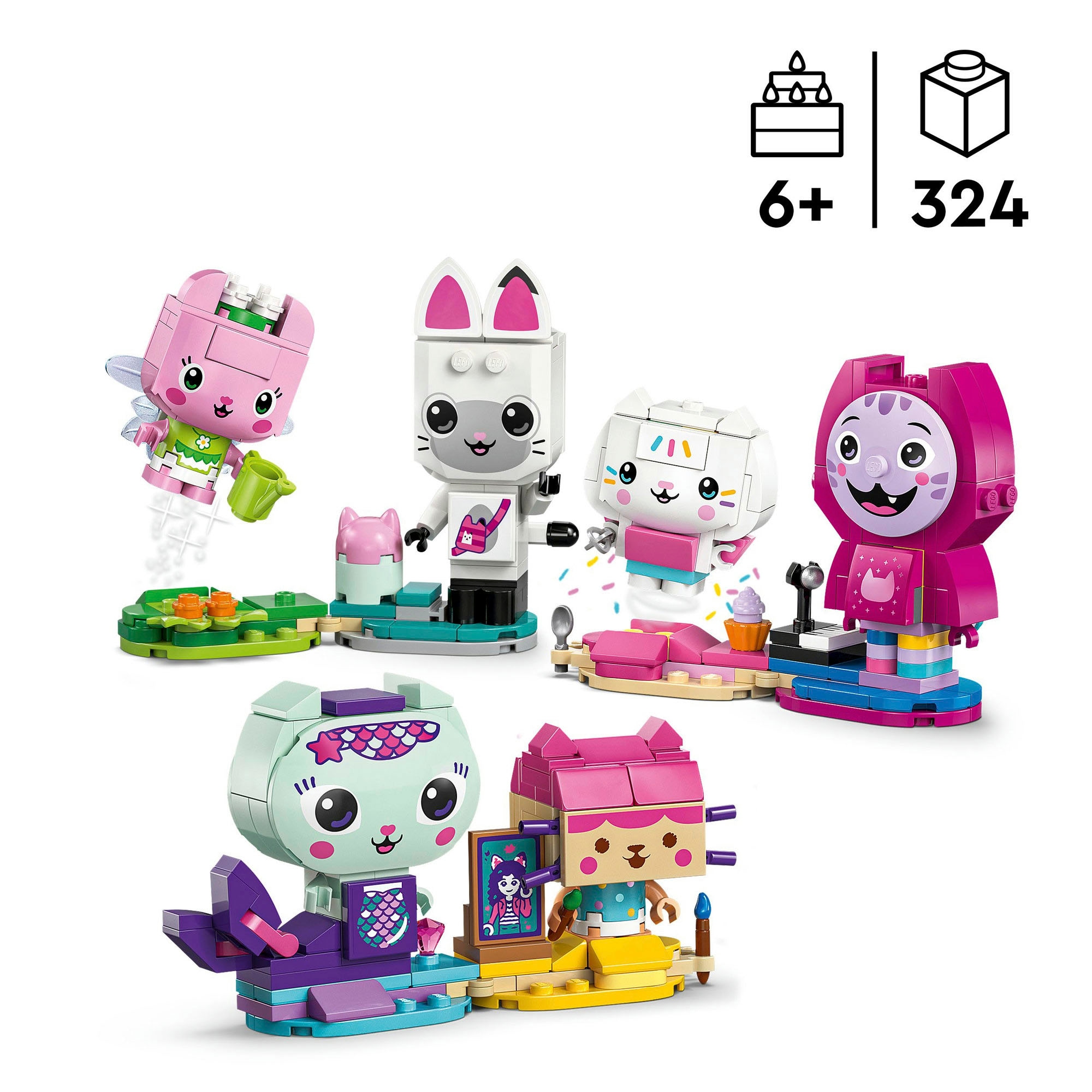LEGO® Konstruktionsspielsteine »Gabbys Katzenfreunde aus LEGO Steinen (11215), LEGO Gabby's Dollhouse« Made in Europe
