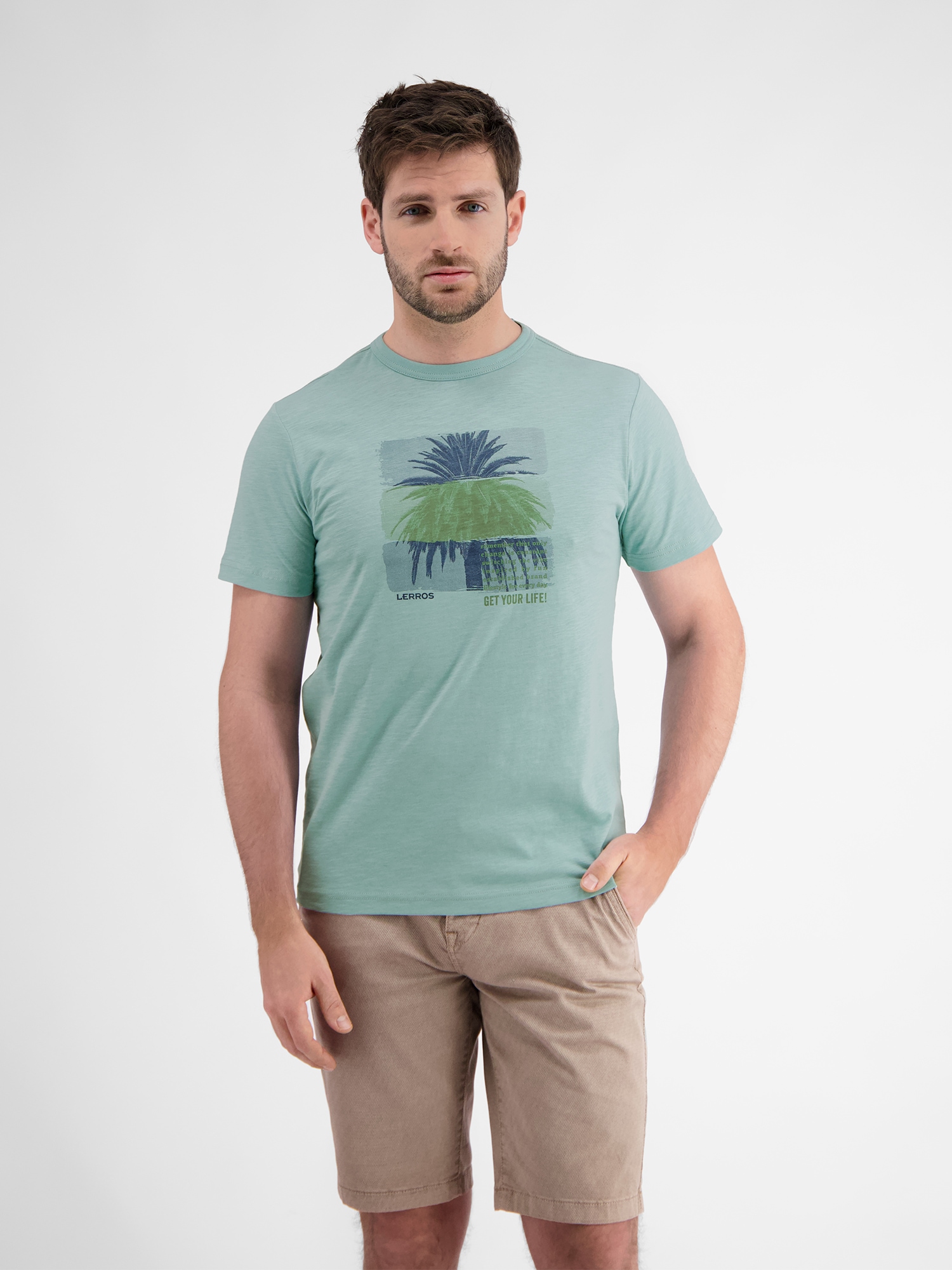 LERROS T-Shirt »Rundhals T-Shirt mit Fotoprint«