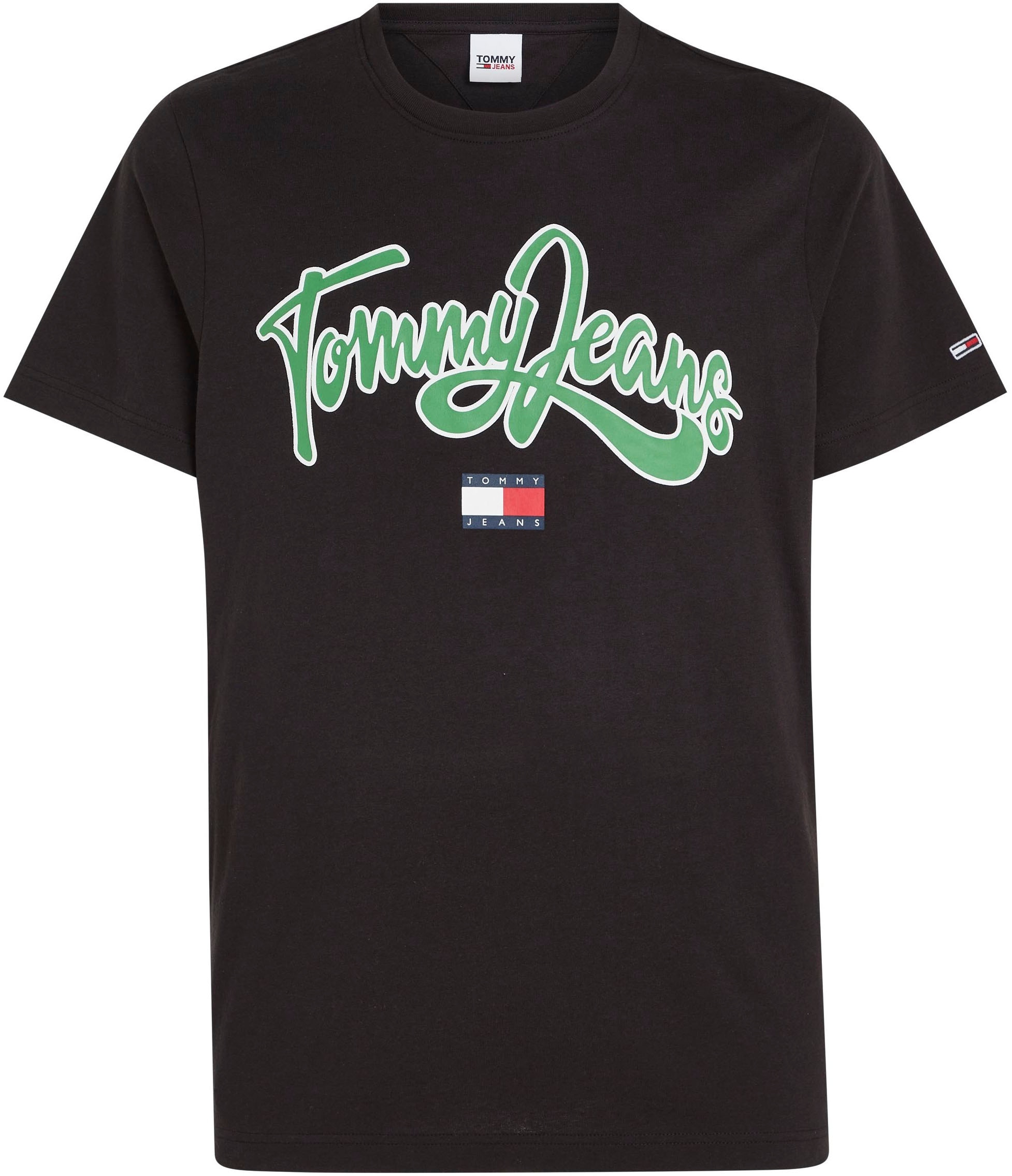 Tommy Jeans TEE«, POP COLLEGE TEXT Logo-Frontmotiv »TJM kaufen T-Shirt online mit großem REG OTTO bei