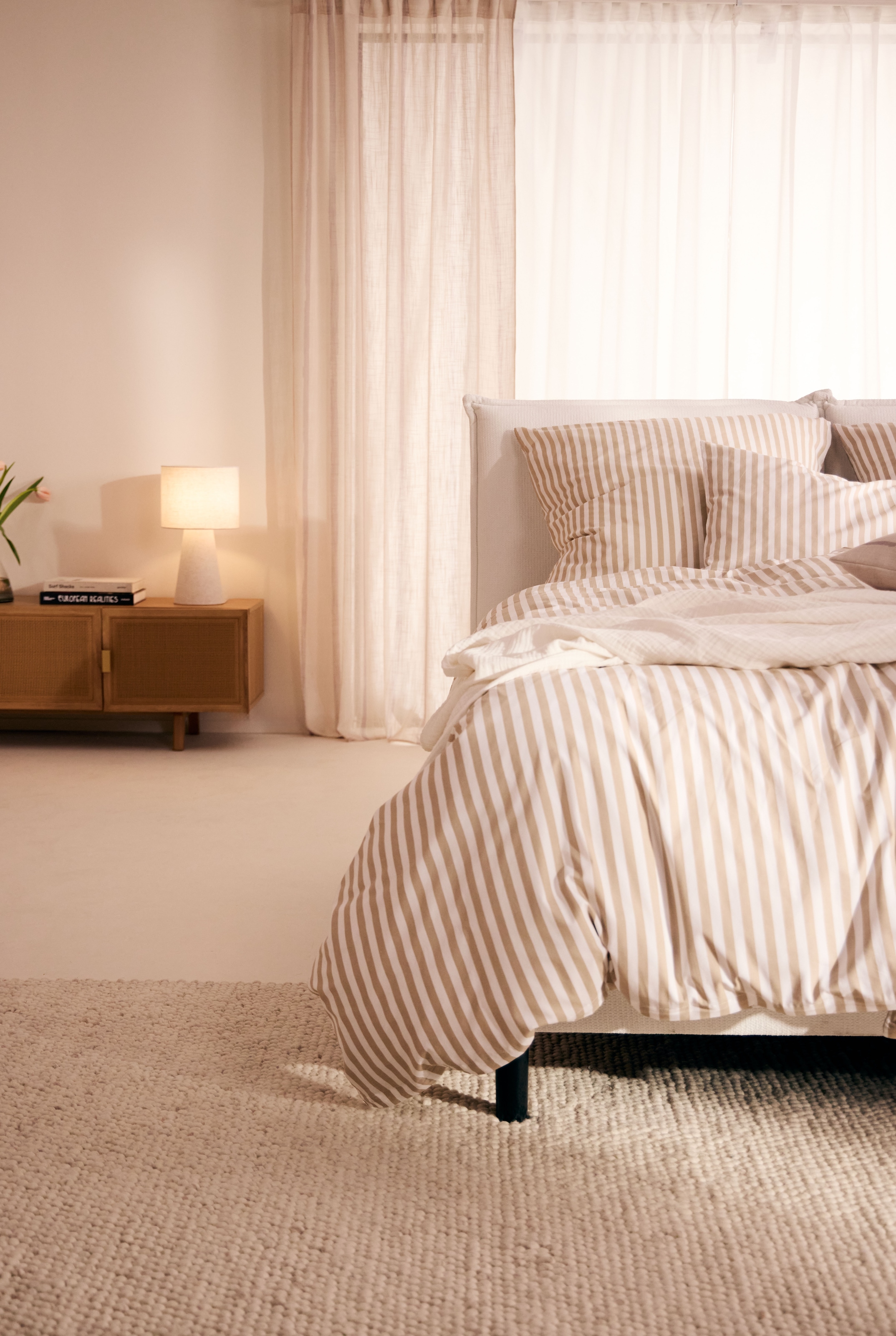 LeGer Home by Lena Gercke Tischleuchte »Lienne« E14 1 Stk. Höhe 45 cm, Ø 25 cm, E14, Textilschirm, Schnurzwischenschalter