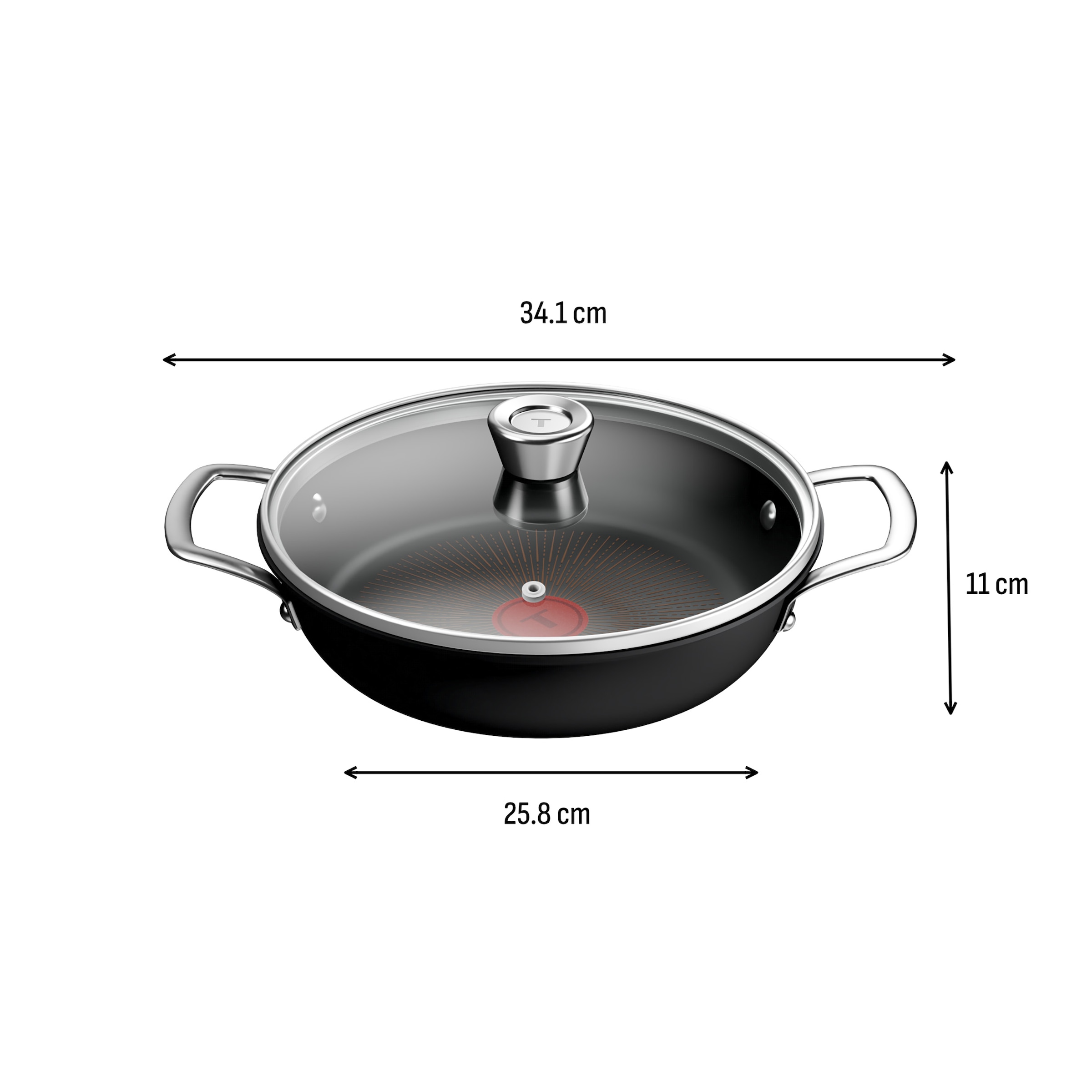Tefal Bratpfanne »Experience Unbreakable« Aluminium 2 tlg. FusionCore Antihaftversiegelung, induktionsgeeignet, Thermo-Signal