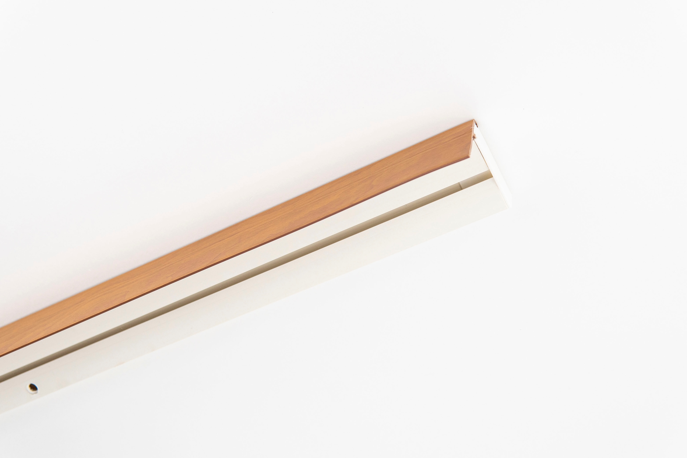 GARESA Gardinenschiene Deckenmontage, verlängerbar, 3 Blende«, schlicht mit einfache bei OTTO »Kunststoffschiene online Montage, läufig-läufig, Wunschmaßlänge