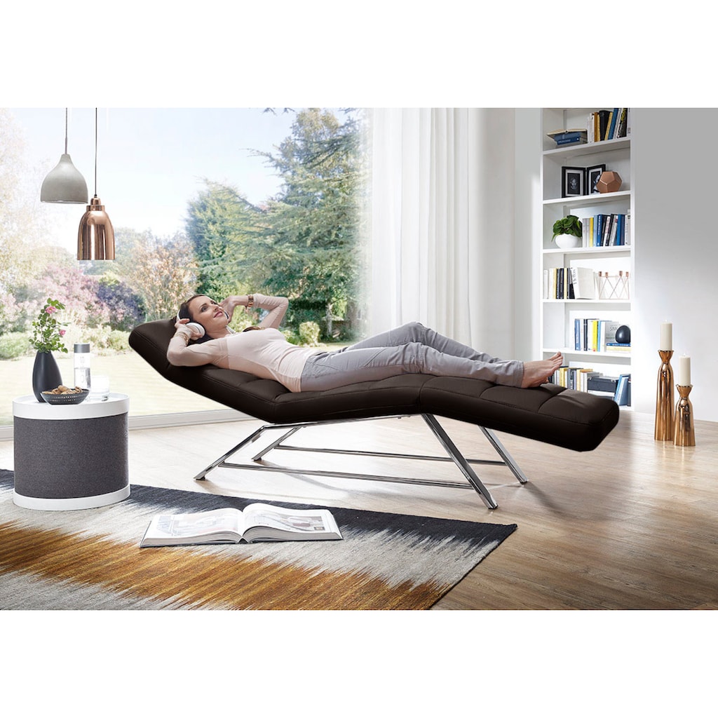 W.SCHILLIG Relaxliege »daily dreams«, Funktionsliege wahlweise mit Motor, Gestell Chrom, Breite 75 cm