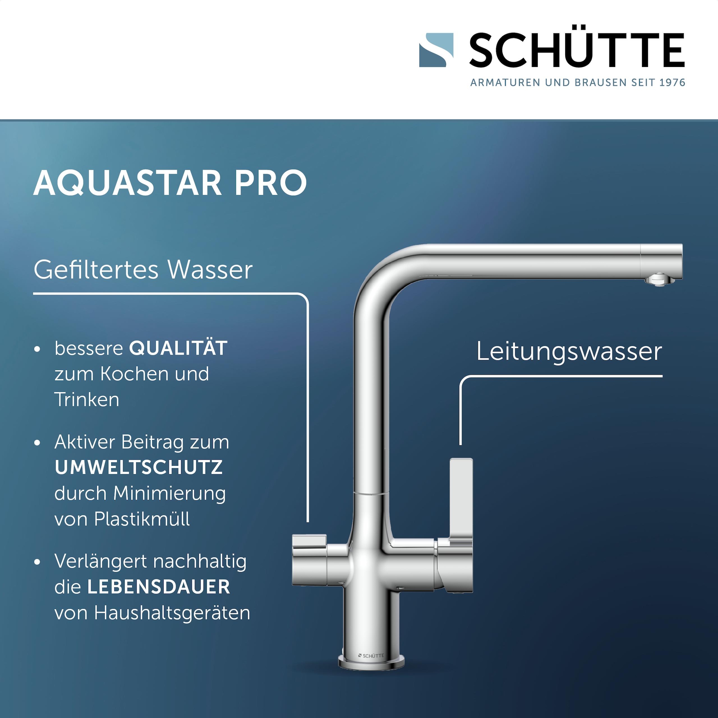 Schütte Spültischarmatur »AQUASTAR PRO« mit Filtersystem für Trinkwasser, praktische Cold-Start-Funktion
