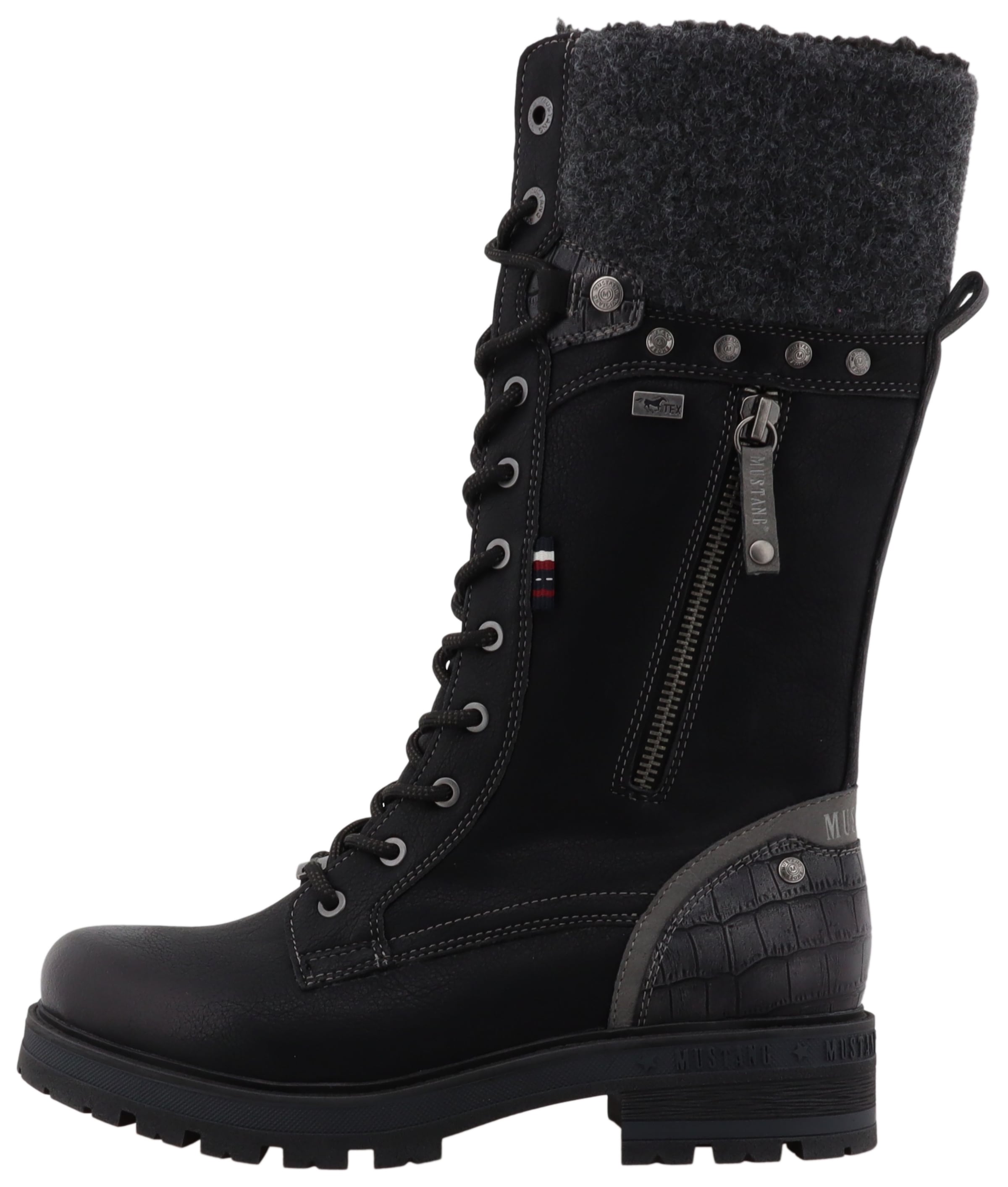 Mustang Shoes Winterstiefel »Darleen«  Schnürstiefel mit Reißverschluss