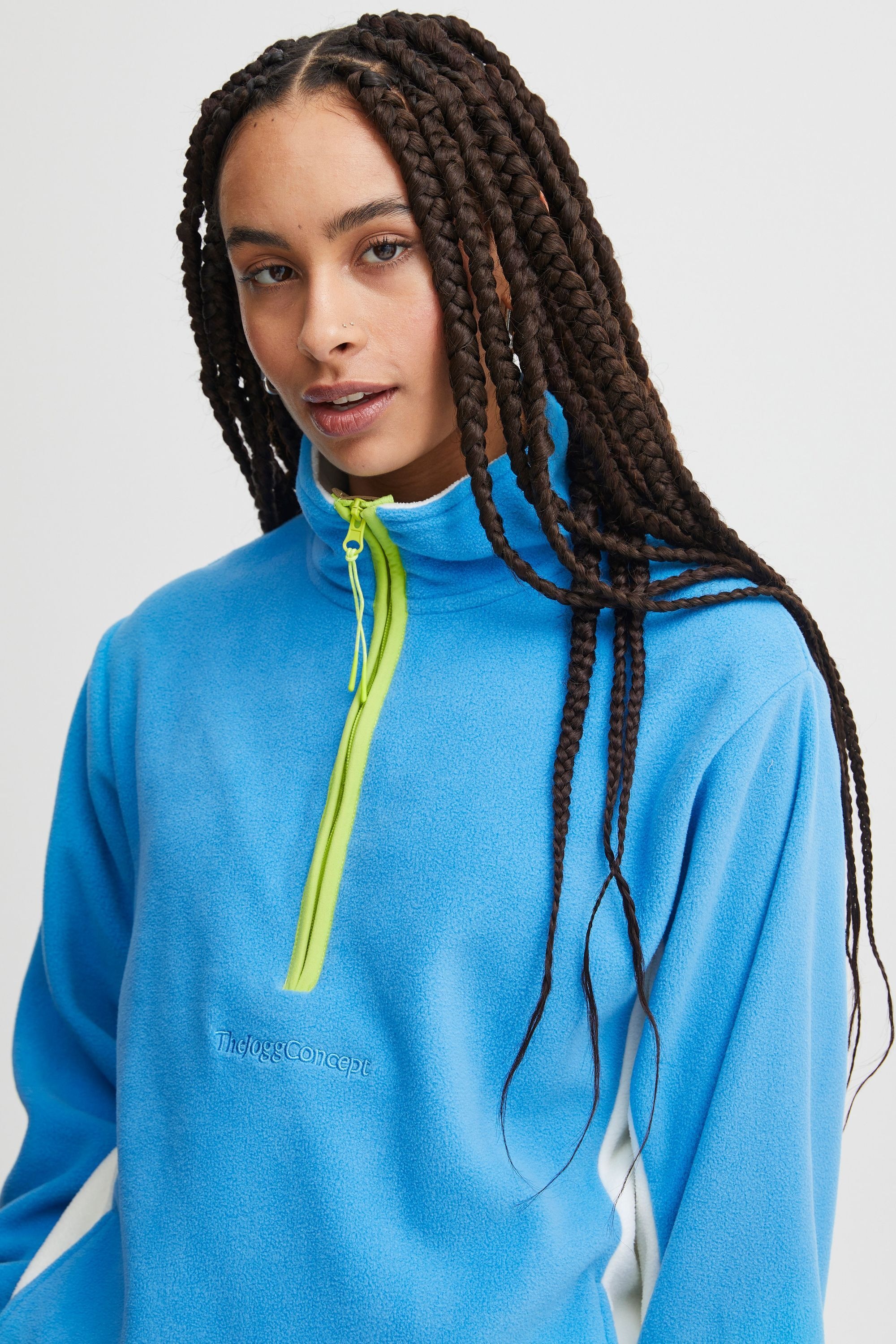 TheJoggConcept Fleecejacke »Fleecejacke JCClara«, ohne Kapuze