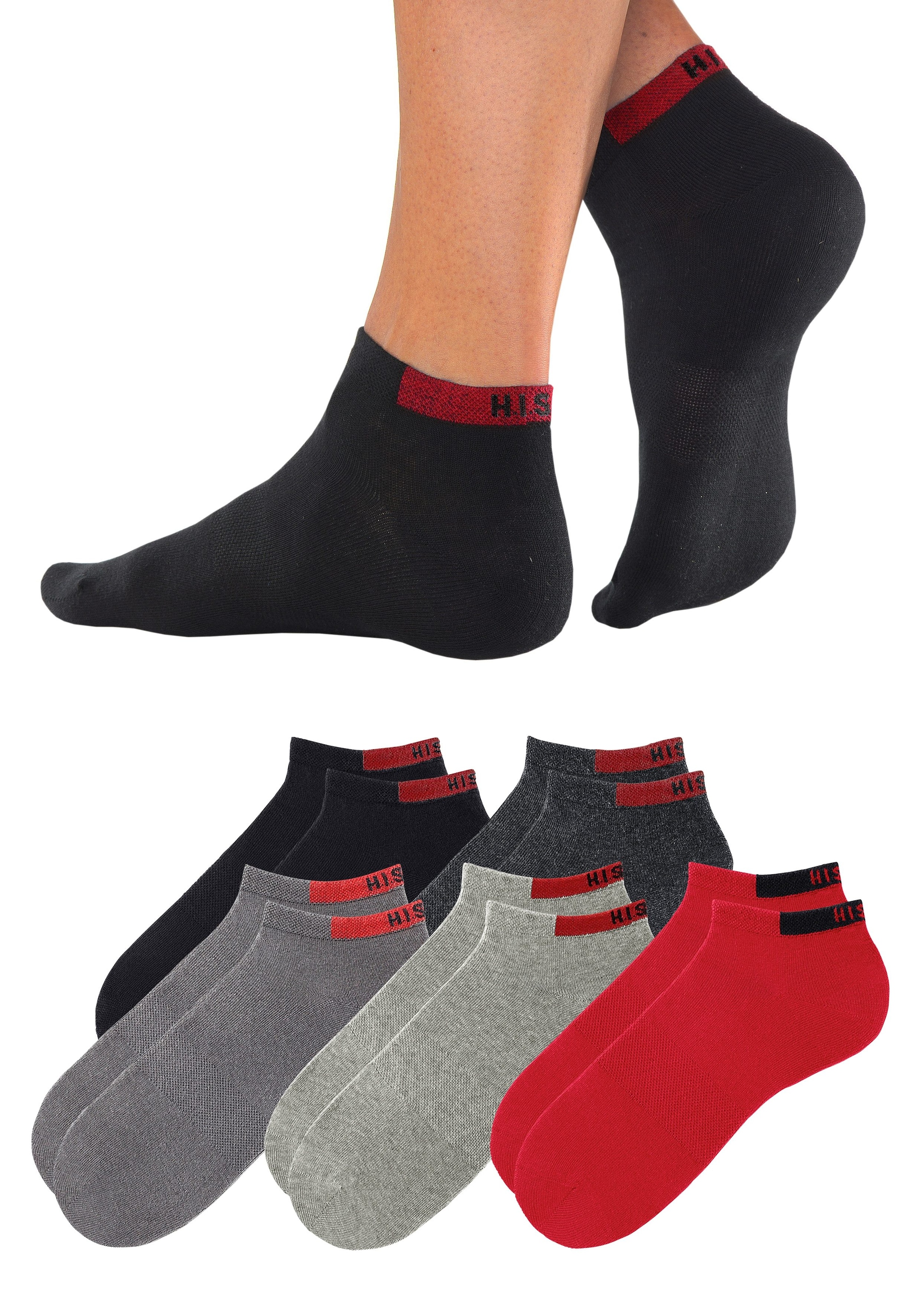 bestellen Paar), mit auf verstärkten | H.I.S (Set, 10 Raten Belastungszonen OTTO Sneakersocken,