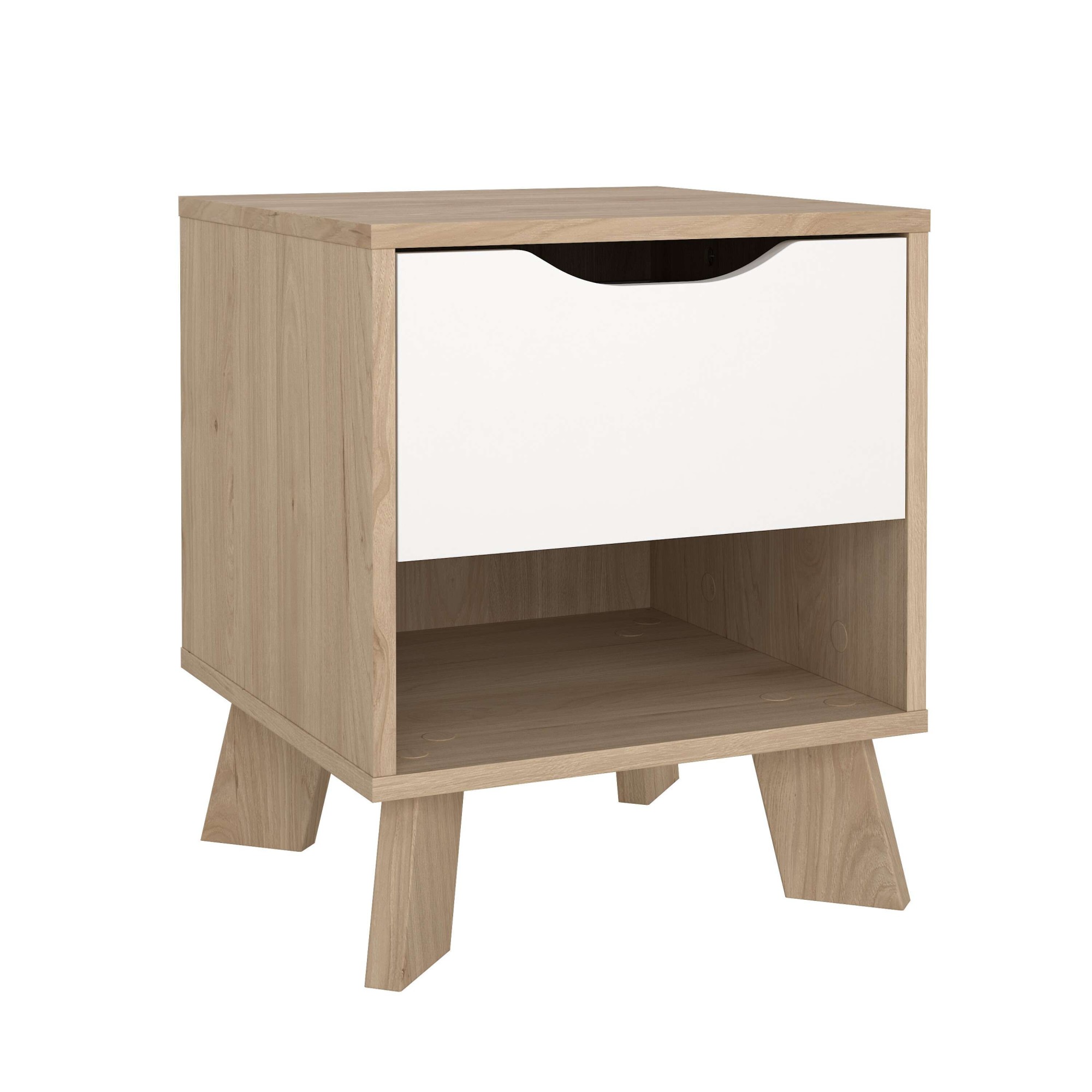 andas Nachtkommode »Ikast, Nachttisch, Nachtschrank, Beistelltisch, Abstelltisch«, 1 Schublade, Eingriffsmulden, Breite 40 cm, Höhe 47 cm