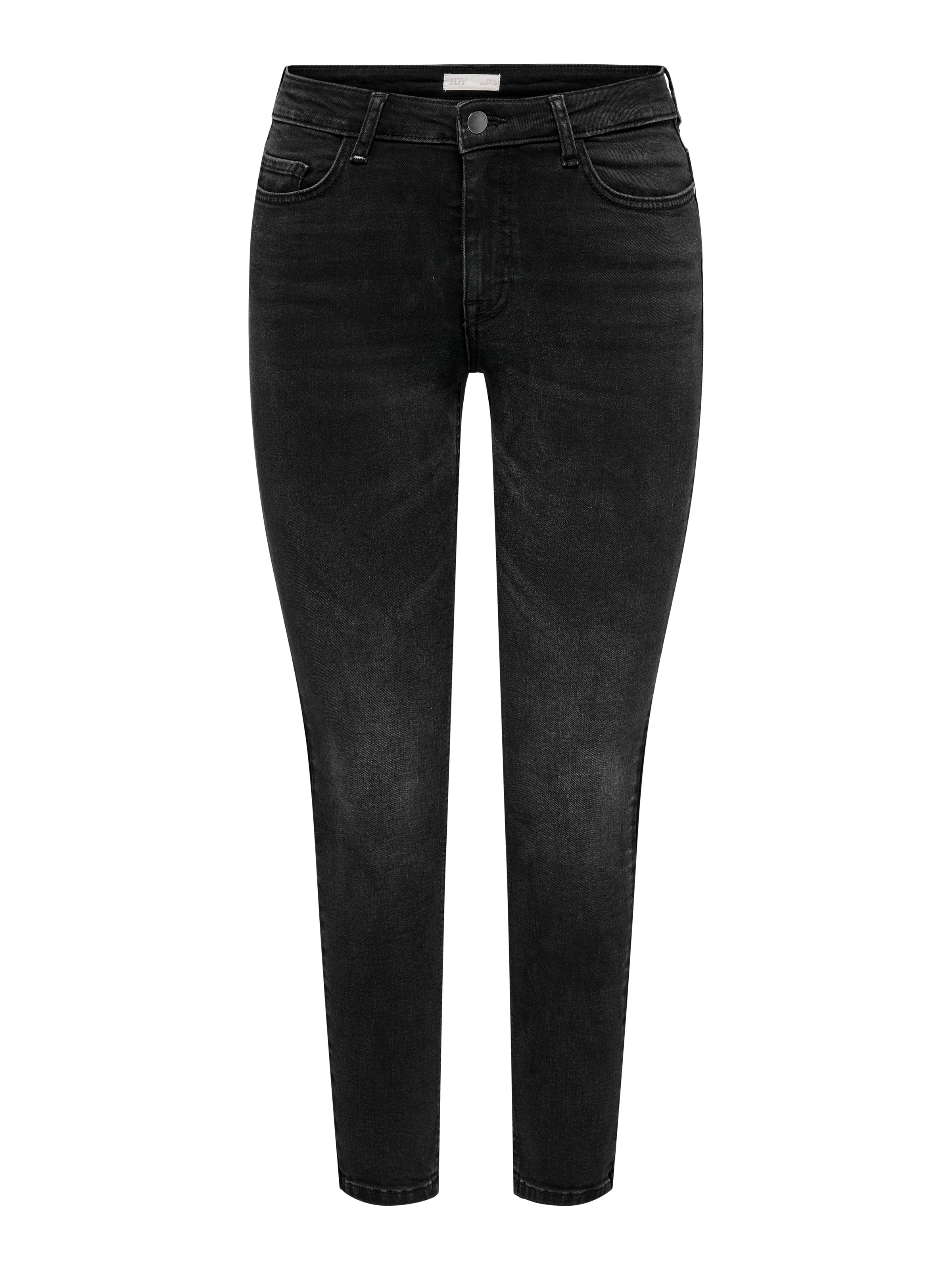 JDY Skinny-fit-Jeans »JDYFINA MW SKINNY ANKLE JNS BLK DNM NOOS«