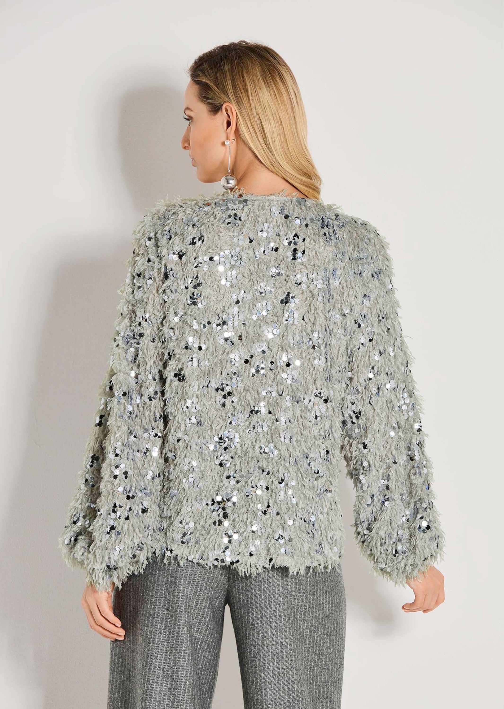 MADELEINE Langarmshirt »Sweatshirt Glitzersweatshirt mit Federn«