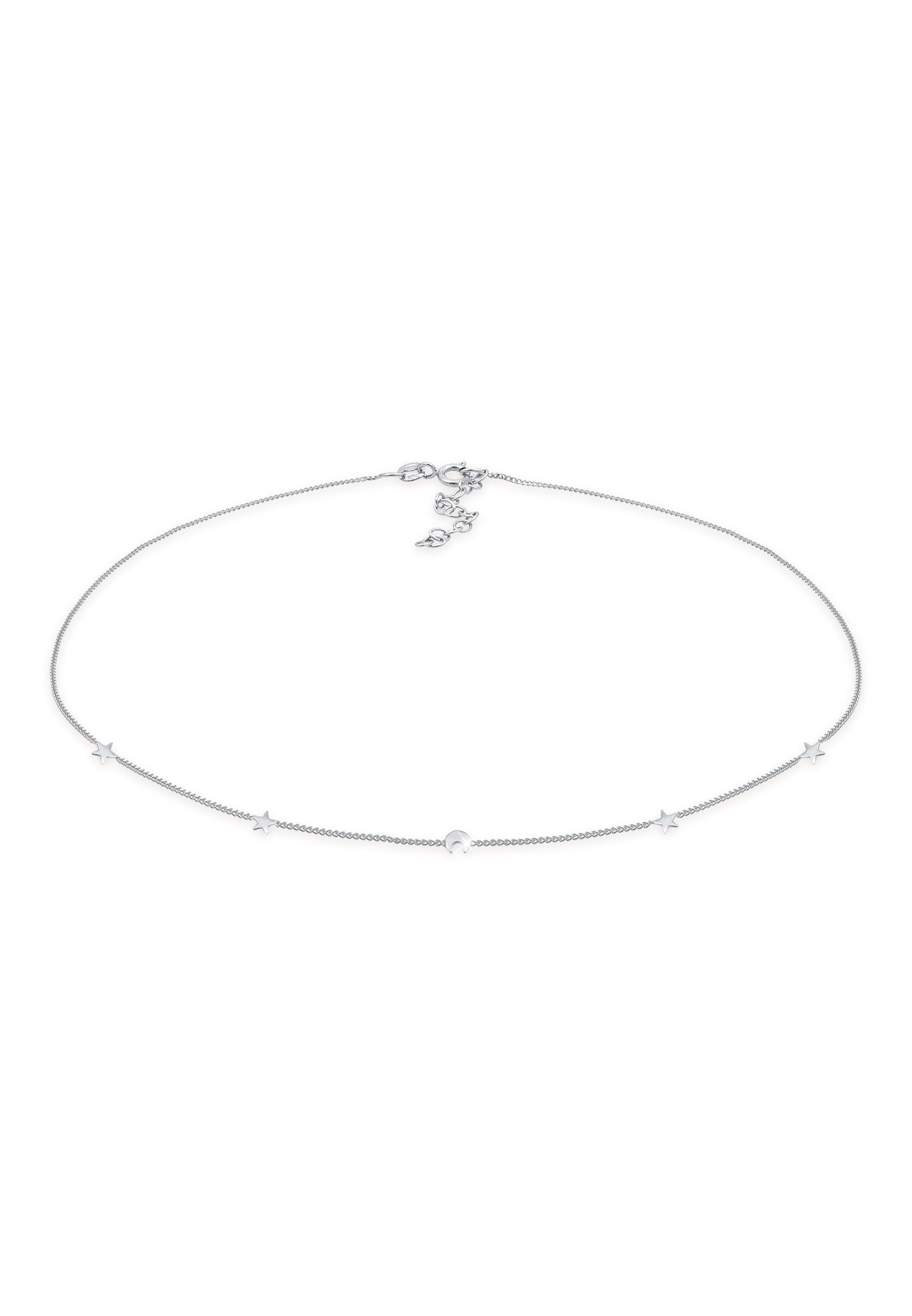 Choker »Halskette Choker Sterne Halbmond Astro Look 925 Silber«