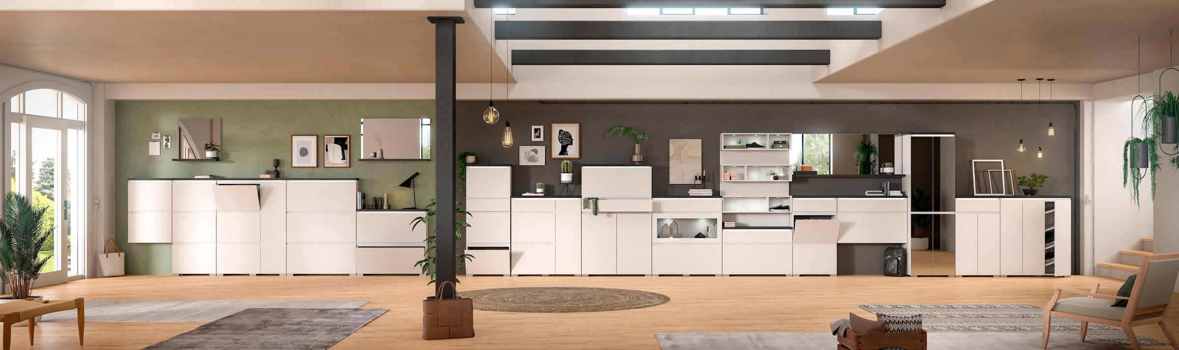 INOSIGN Schuhschrank »Skoskap, Tiefe 18cm, 3 Klappen mit Schuhwalze, Platz für 12 Schuhpaare« Schuhkipper, Schuhkommode, Schuhregal, Kommode, Anrichte