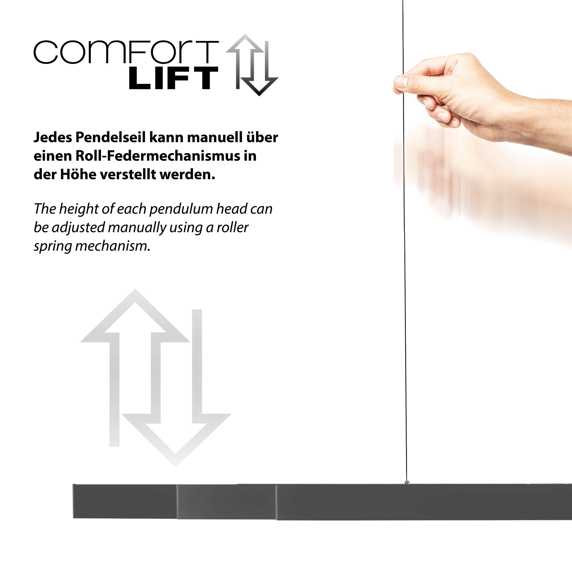 Paul Neuhaus LED Pendelleuchte »Adriana Square« LED-Board 1 Stk. warmweiß - kaltweiß Touchdimmer, CCT 2700-5000K, getrennt schaltbar, Memory, Comfort -Lift
