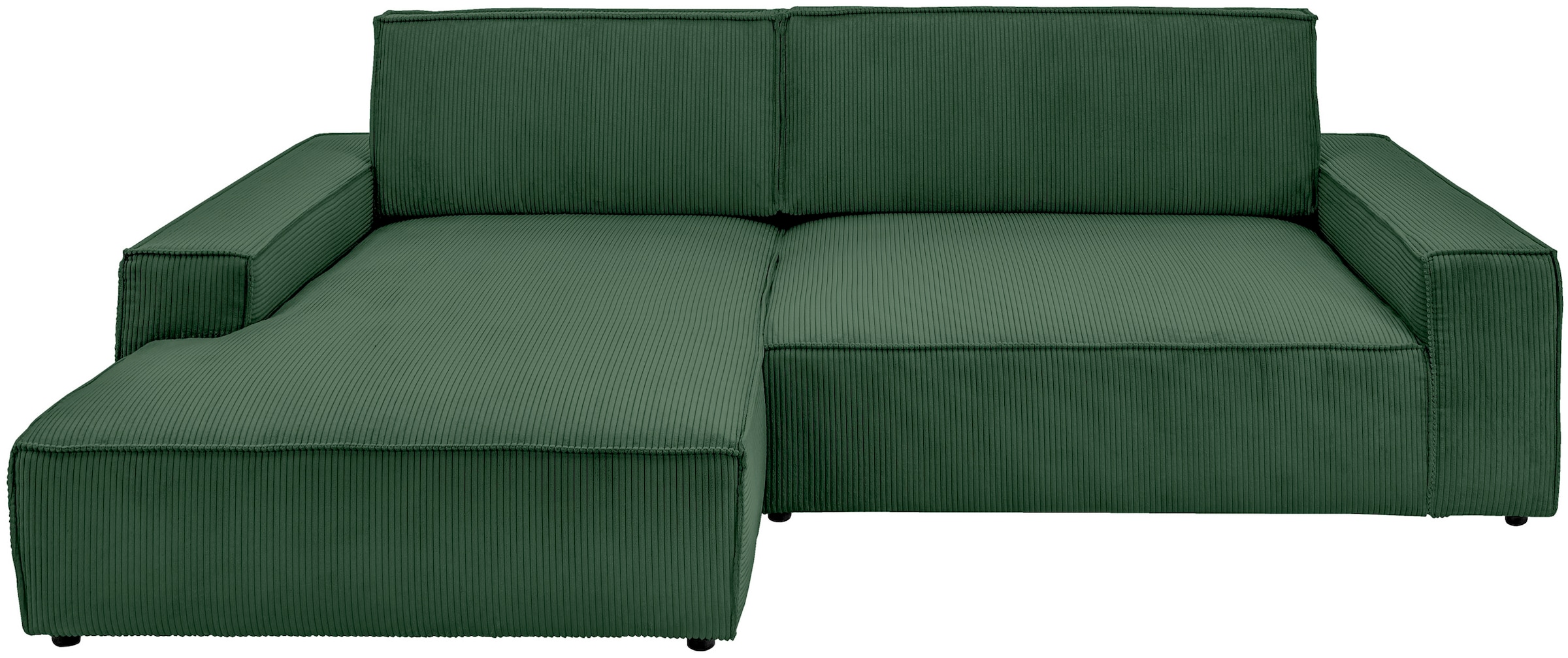 Home affaire Ecksofa »NEU: SHERWOOD XXL 284, Big-Sofa L-Form, tiefe Sitzfläche 95 cm, Cord«, Recamiere rechts/links, als Schlafsofa stellbar, Cord u. Leinenoptik