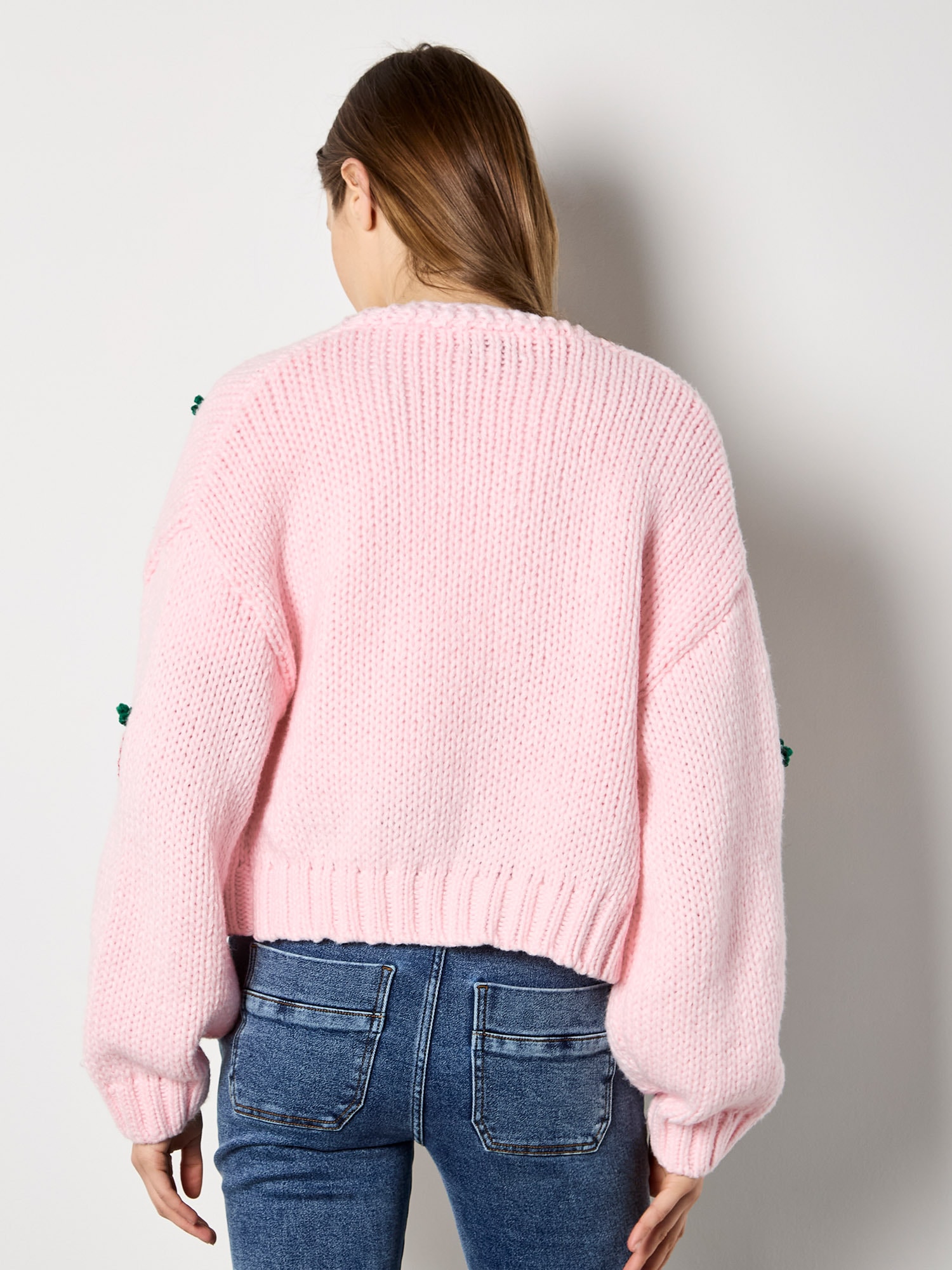 Apricot Cardigan »Grobe Strickjacke« mit Erdbeerstickerei