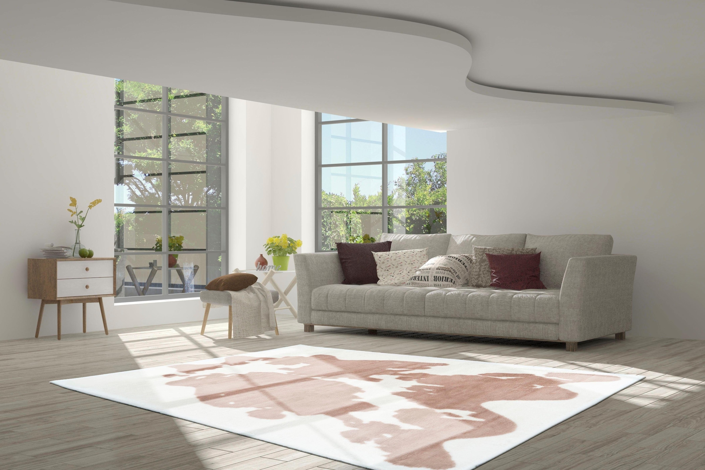 calo-deluxe Hochflor-Teppich »Vogesen 500« rechteckig 30 mm Höhe weiche Haptik, Wohnzimmer