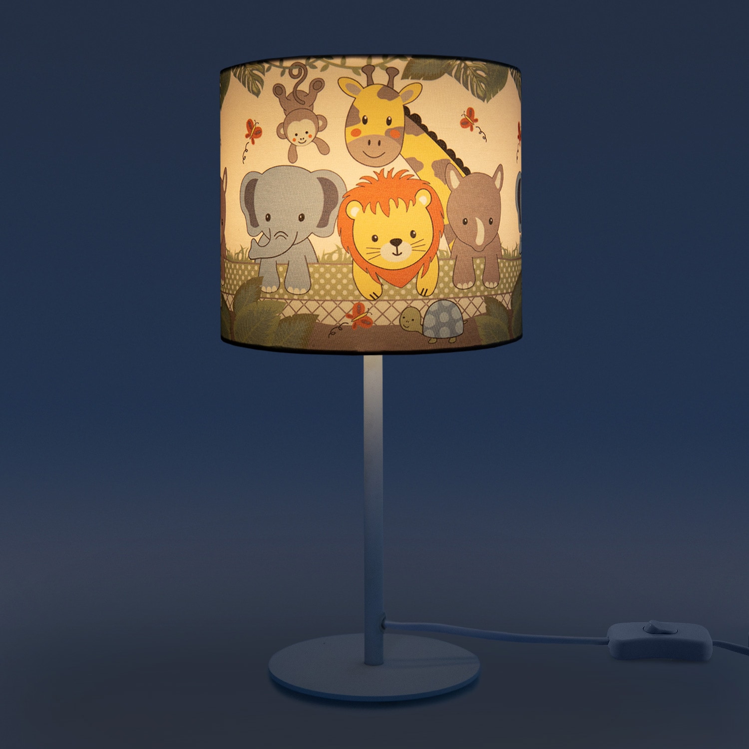 E14 OTTO flammig-flammig, Tischleuchte Paco Home Kinderlampe Shop LED kaufen Kinderzimmer Dschungel-Tiere, 1 634«, Online im »Diamond Tischleuchte Lampe