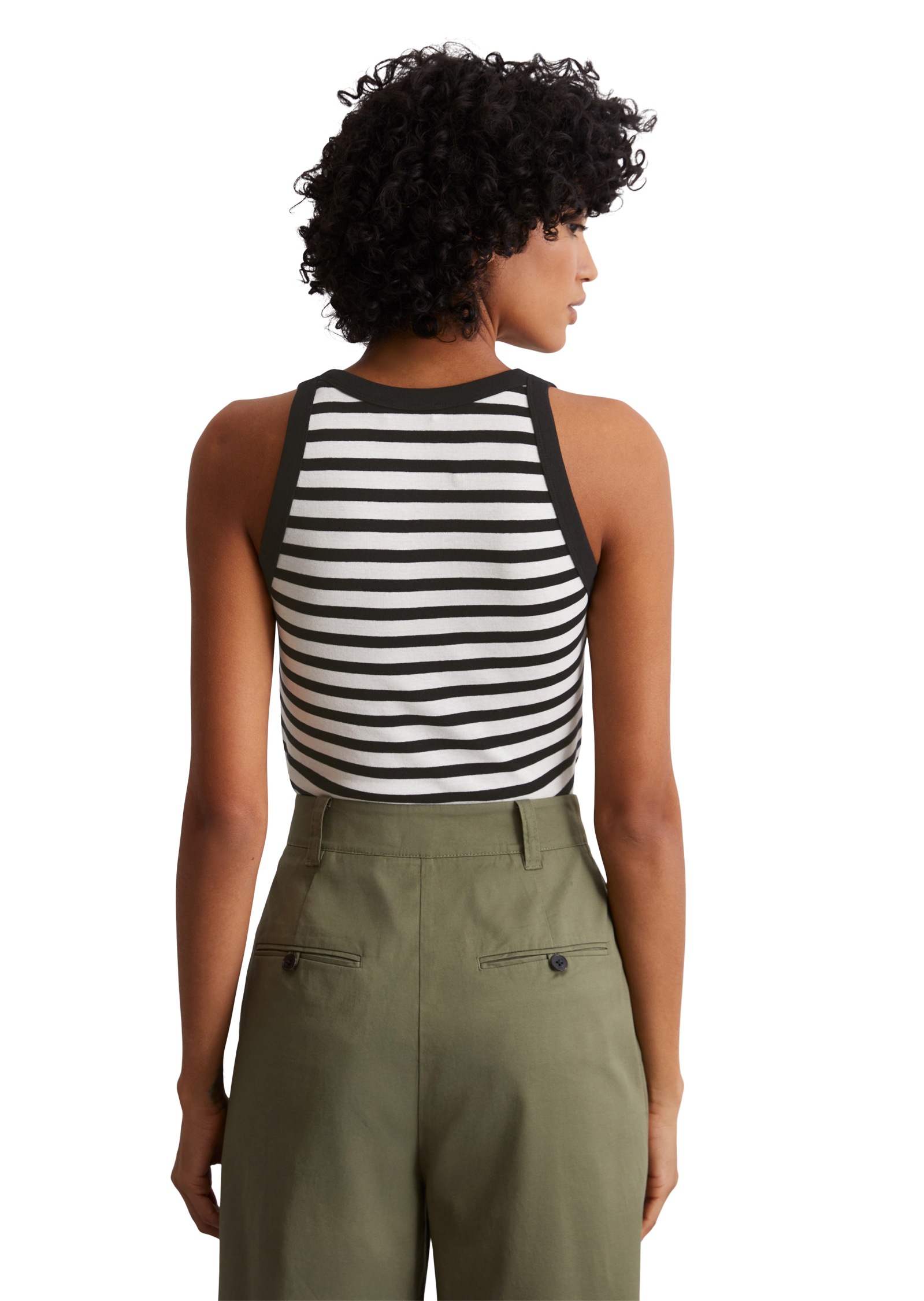 Marc O'Polo Tanktop, geringelt, aus Rib-Jersey, slim fit