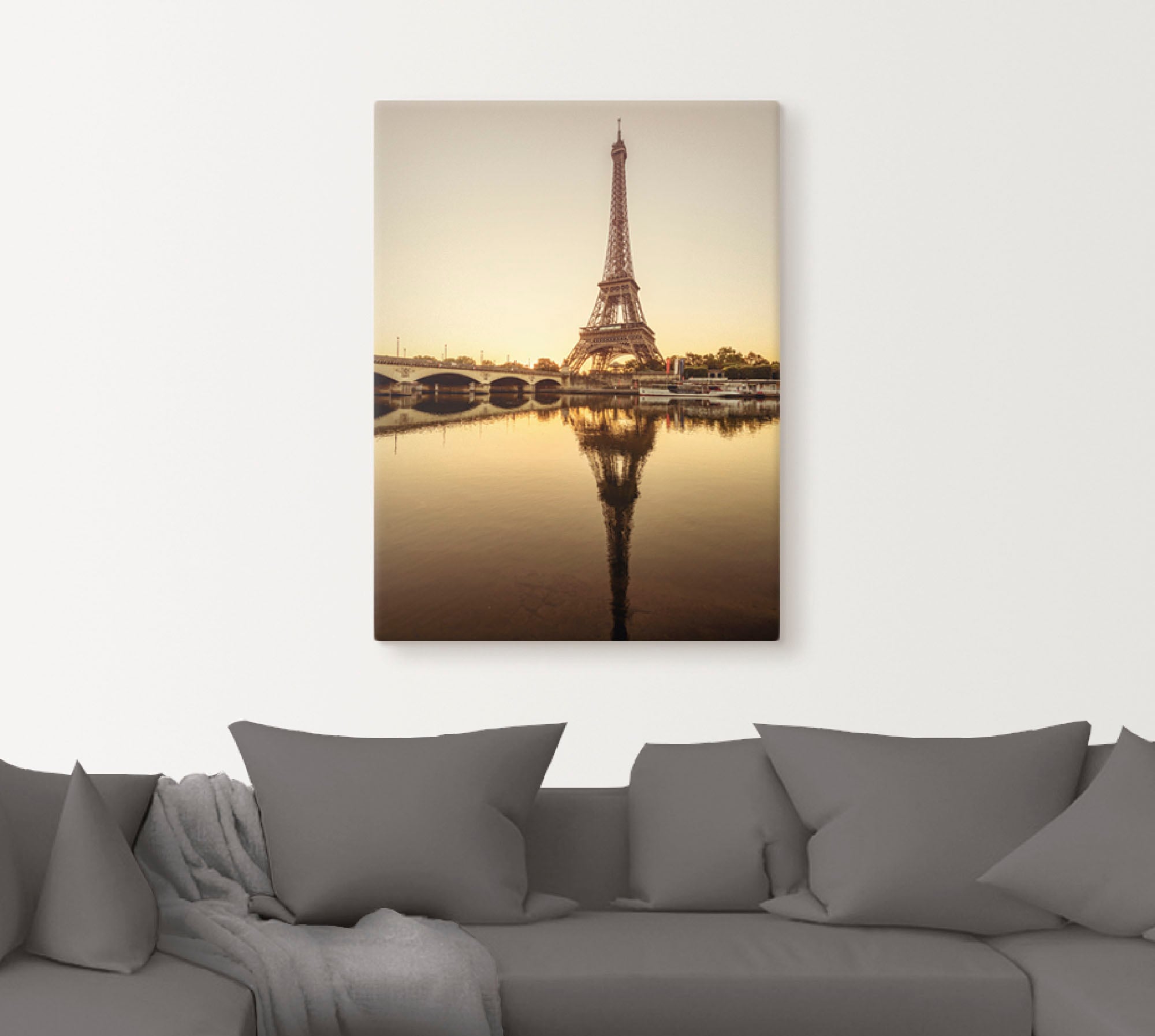 Artland Leinwandbild »Paris Eiffelturm V«, Gebäude, (1 St.), auf Keilrahmen gespannt