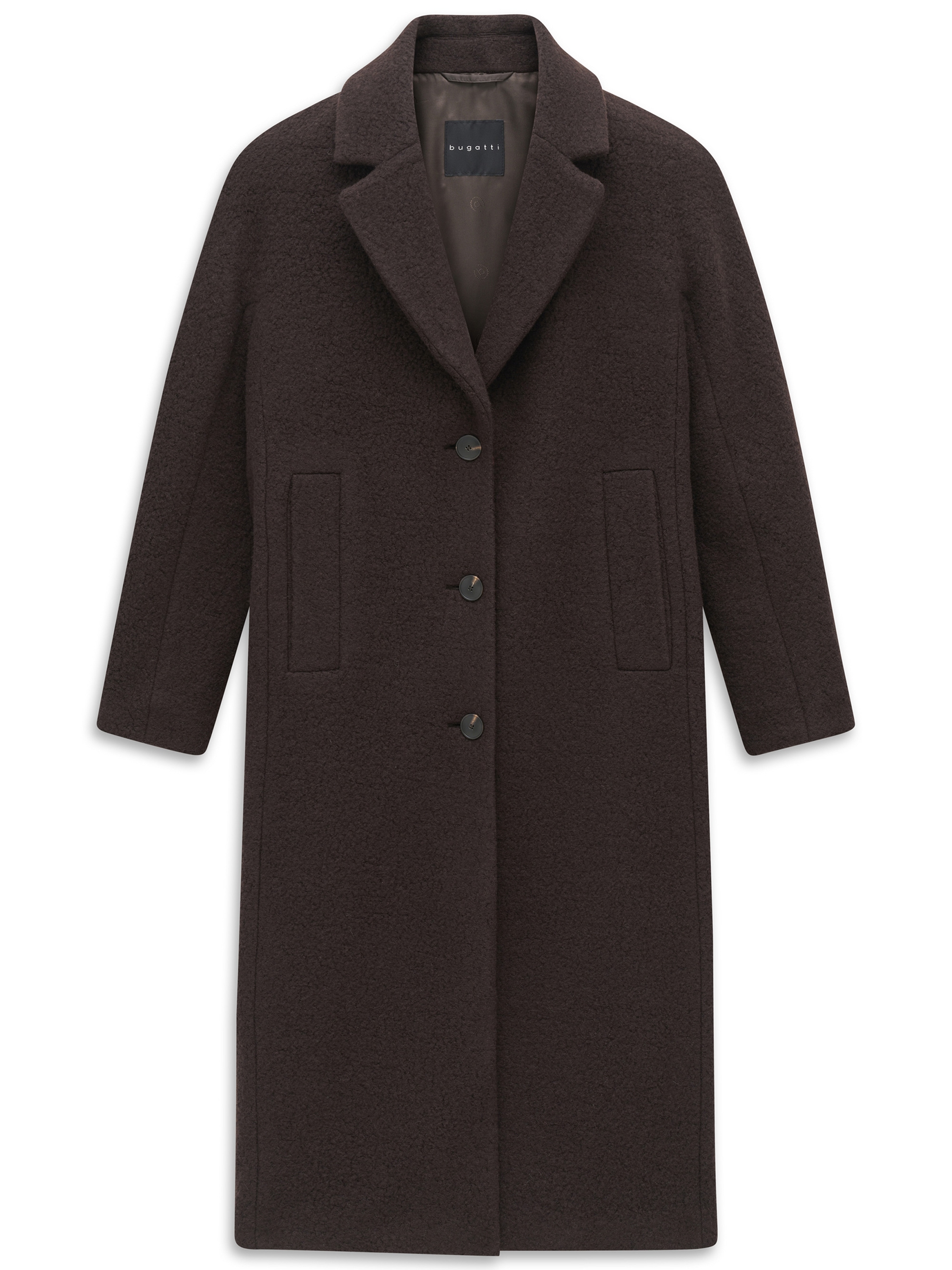 bugatti Kurzmantel »Regular Fit« Regular Fit Wollmantel Reverskragen