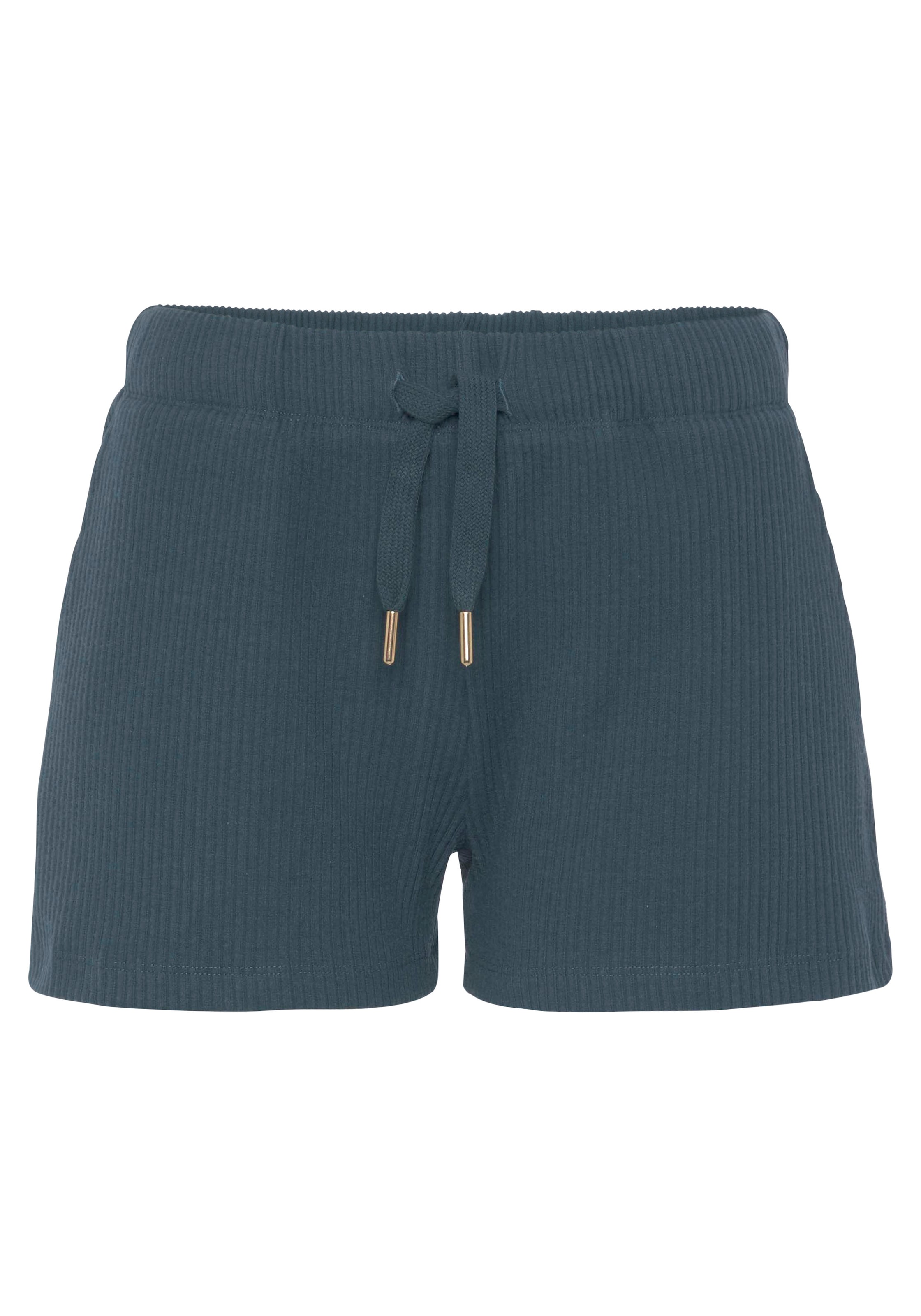s.Oliver Sweatshorts, Kurze Hose aus Ripp-Qualität mit seitlichen Taschen, Loungewear