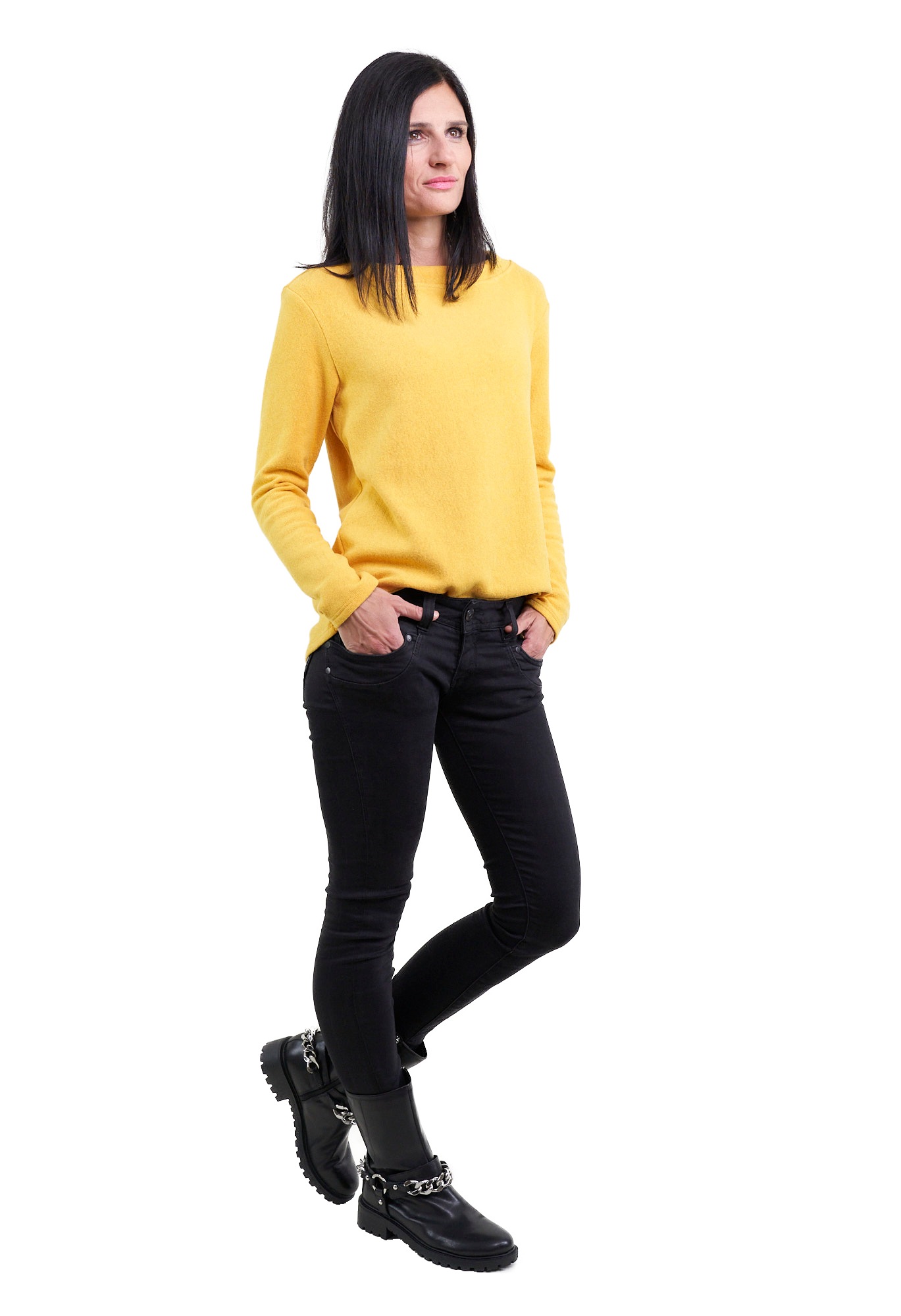 Seidel Moden Rundhalspullover, in angesagten Trendfarben Made in Germany