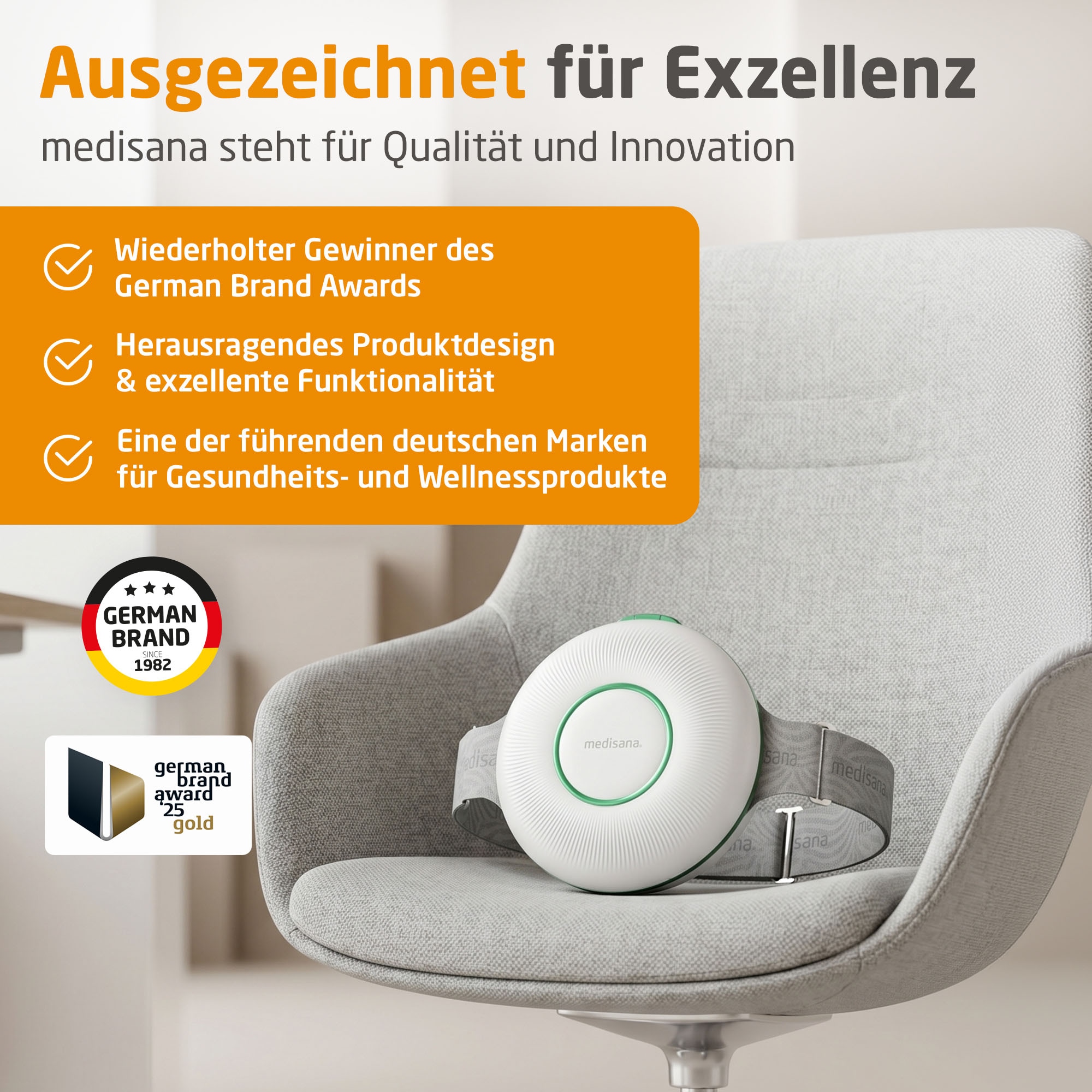 Medisana Massagegerät »BM 100« Bauchmassage, 3 Programme, Bindegewebe, Haut, Darmfunktion, mit Wärme