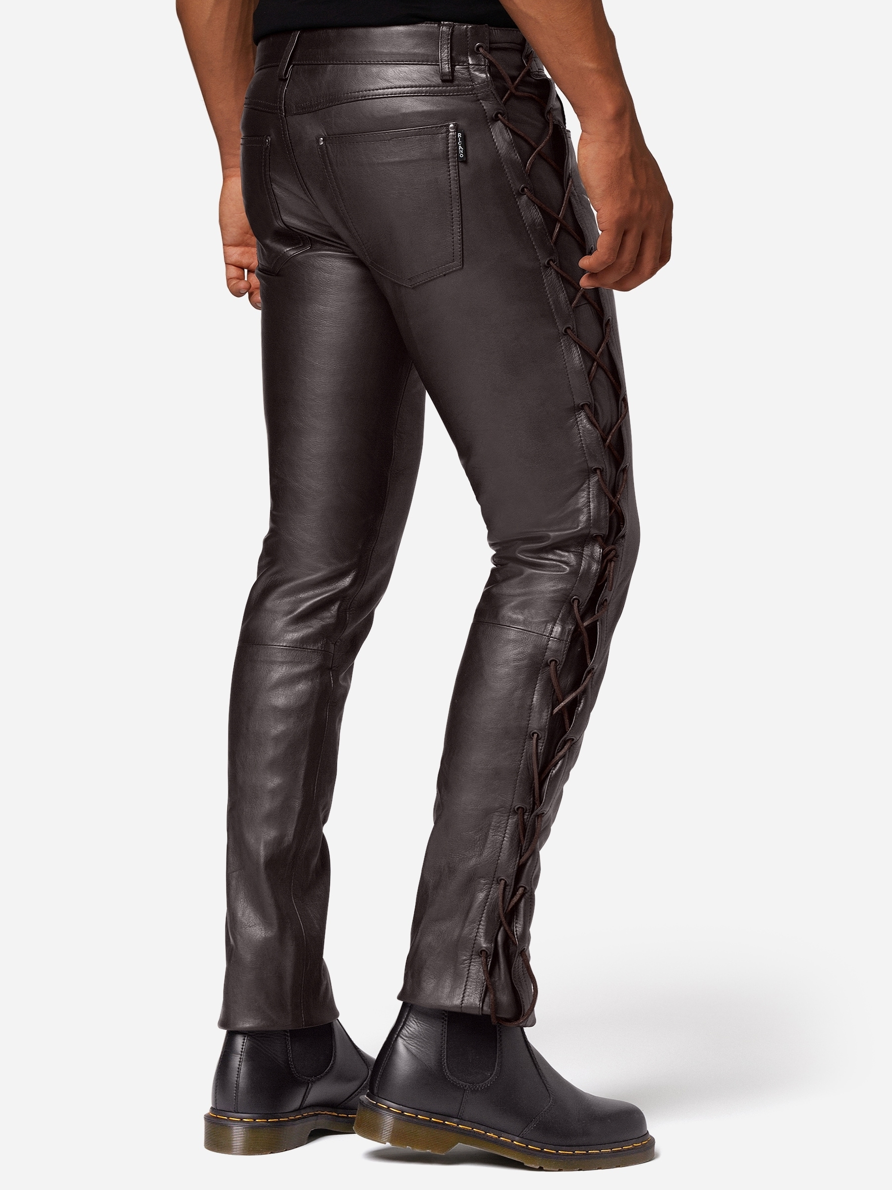 RICANO Lederhose »Lederhose Cow Waxy (geschnürt)«  Handgefertigt aus echtem Leder