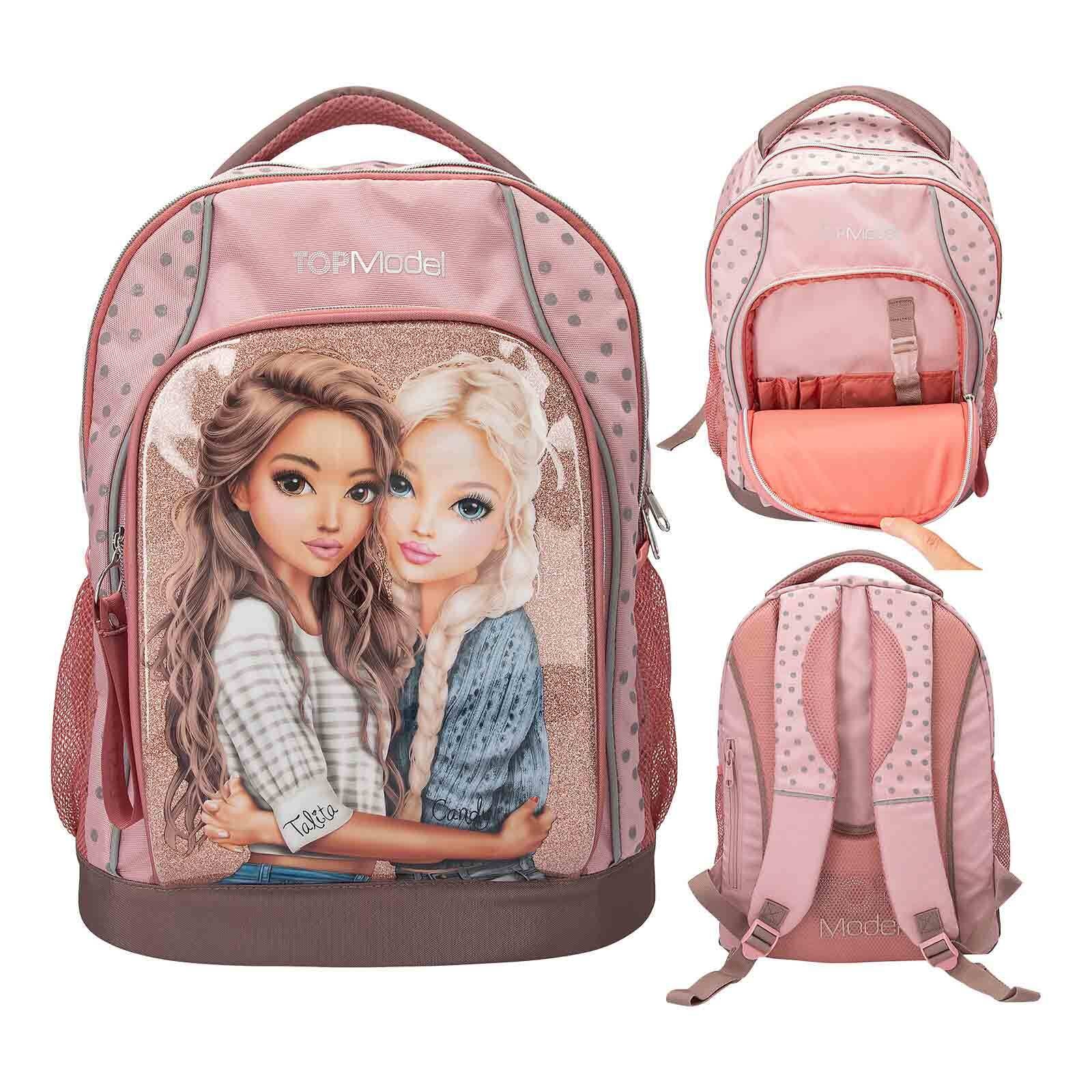Depesche Rucksack »Schul-Set DOTS TOPModel 2er Set flieder«