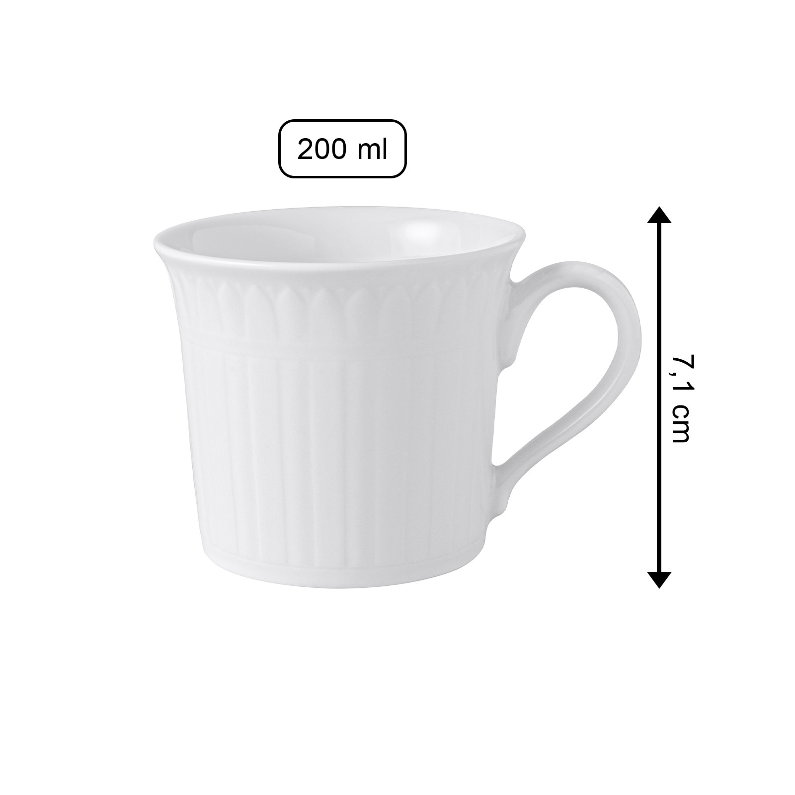 Villeroy & Boch Tasse »Kaffee- / Teetasse Cellini 200 ml 6er Set weiß« Spülmaschinengeeignet, Mikrowellenfest