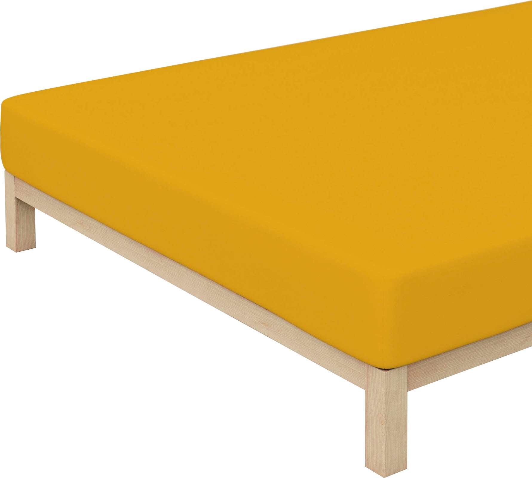 Schlafgut Spannbettlaken »PURE Bio-Baumwolle mit Elasthan, 170 g/m², Bettlaken, Spannbetttuch« PREMIUM Laken für Matratzen bis 30cm Höhe, dehnbar blickdicht, straff