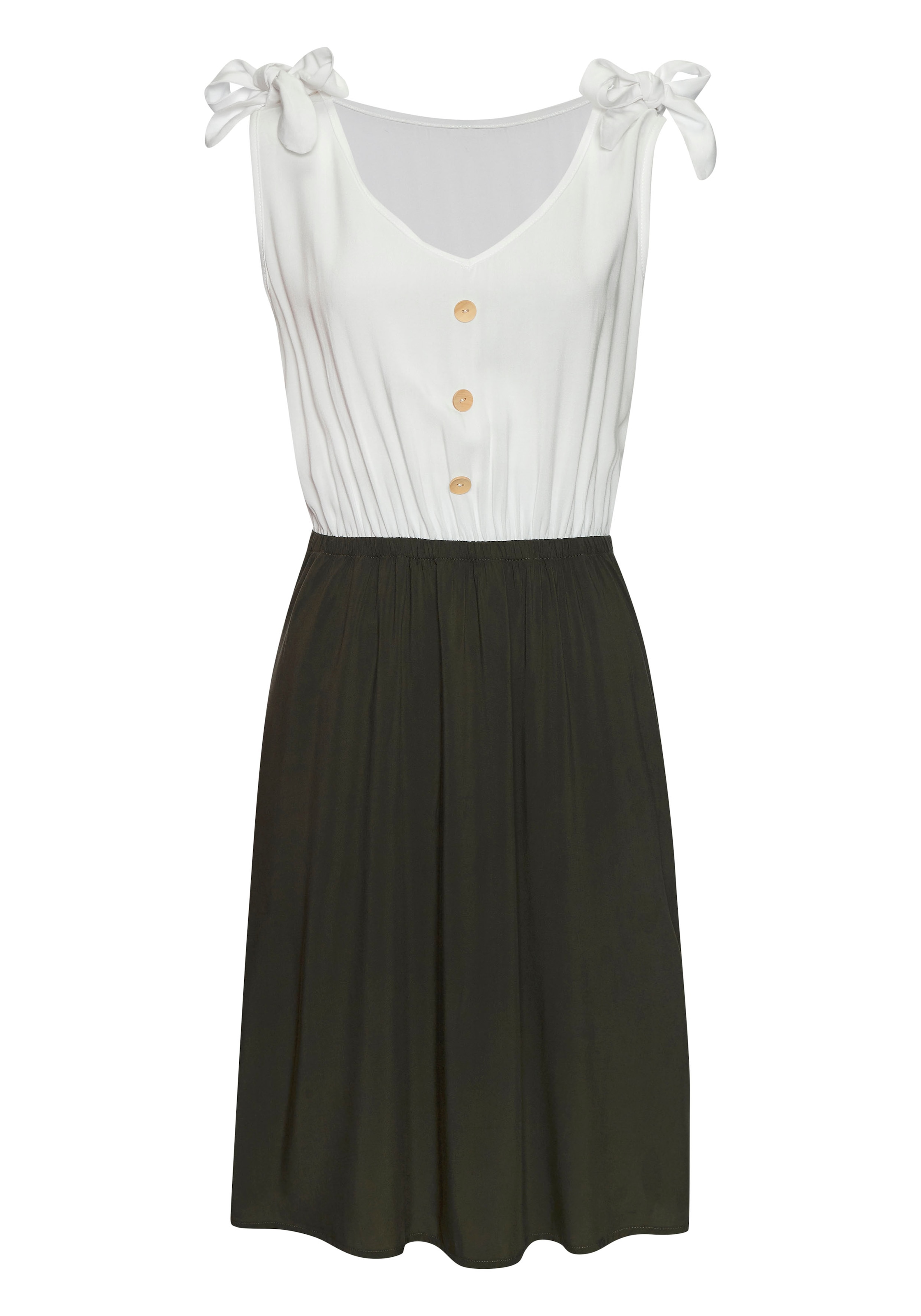 LASCANA Sommerkleid, mit Schleifen, Strandkleid, casual