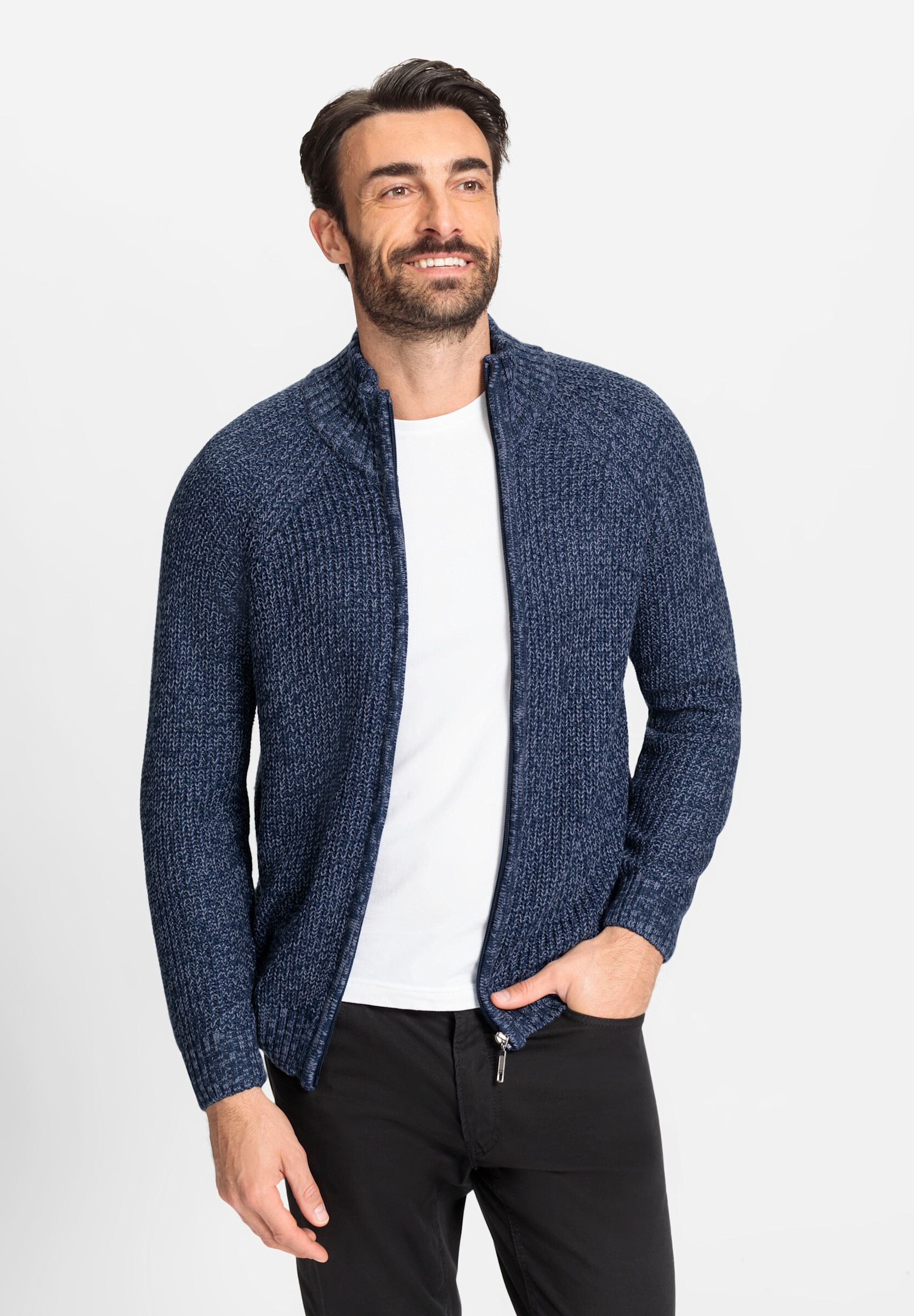 Witt Strickjacke »Strickjacke Strickjacke mit durchgehendem Reißverschluss«
