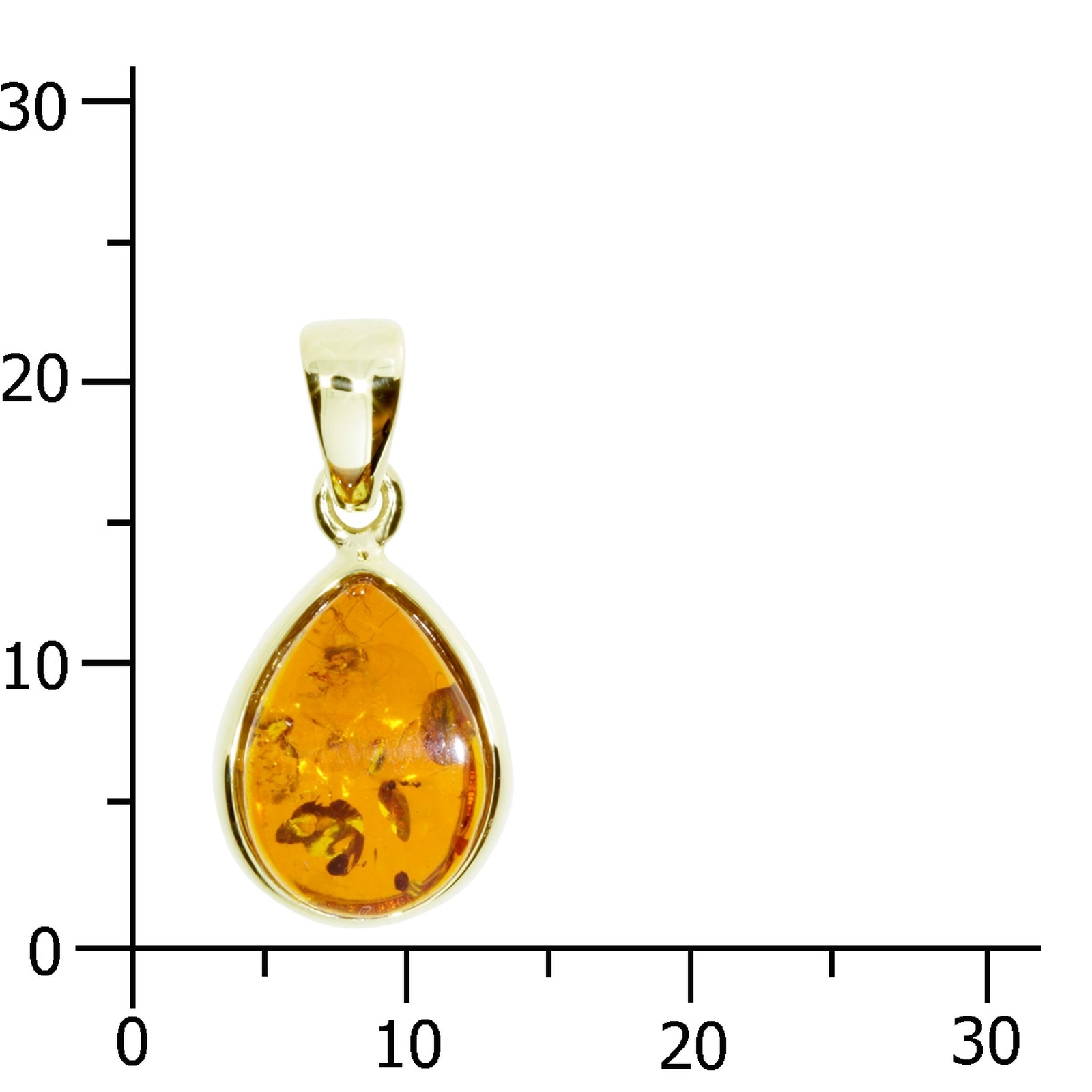 OSTSEE-SCHMUCK Kettenanhänger »- Classic 12 x 9 mm - Gold 333/000 - Bernstein«