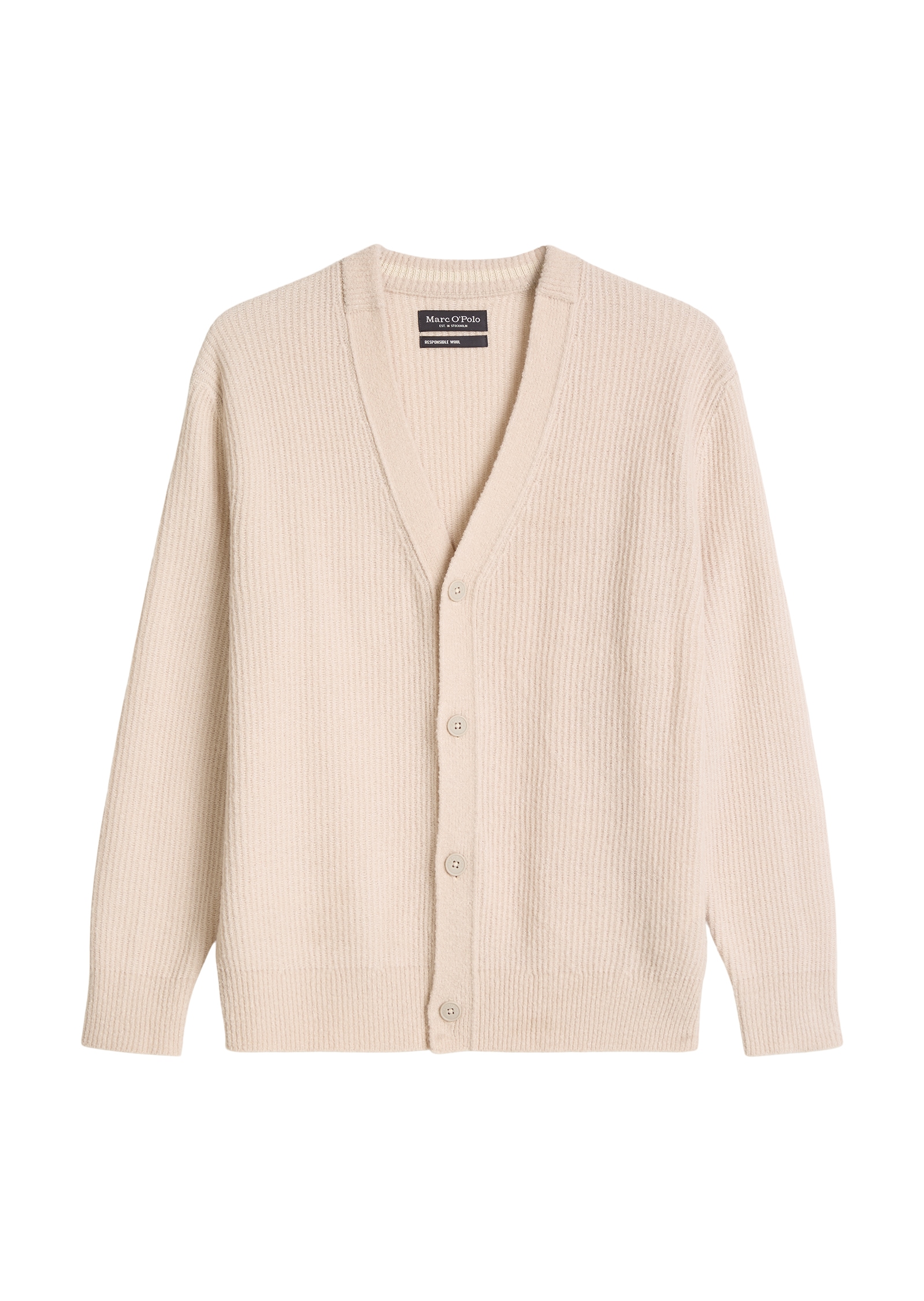 Marc O'Polo Strickjacke regular aus weichem Schurwoll-Mix