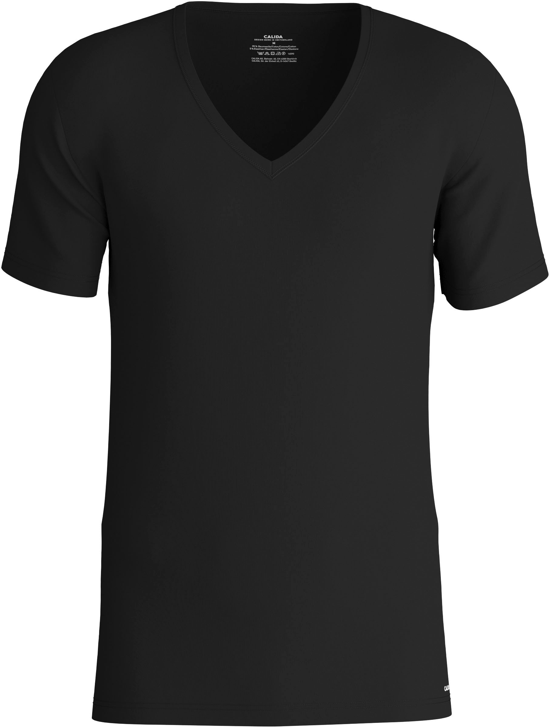 CALIDA T-Shirt »Cotton Code«, mit V-Ausschnitt und perfekter Passform