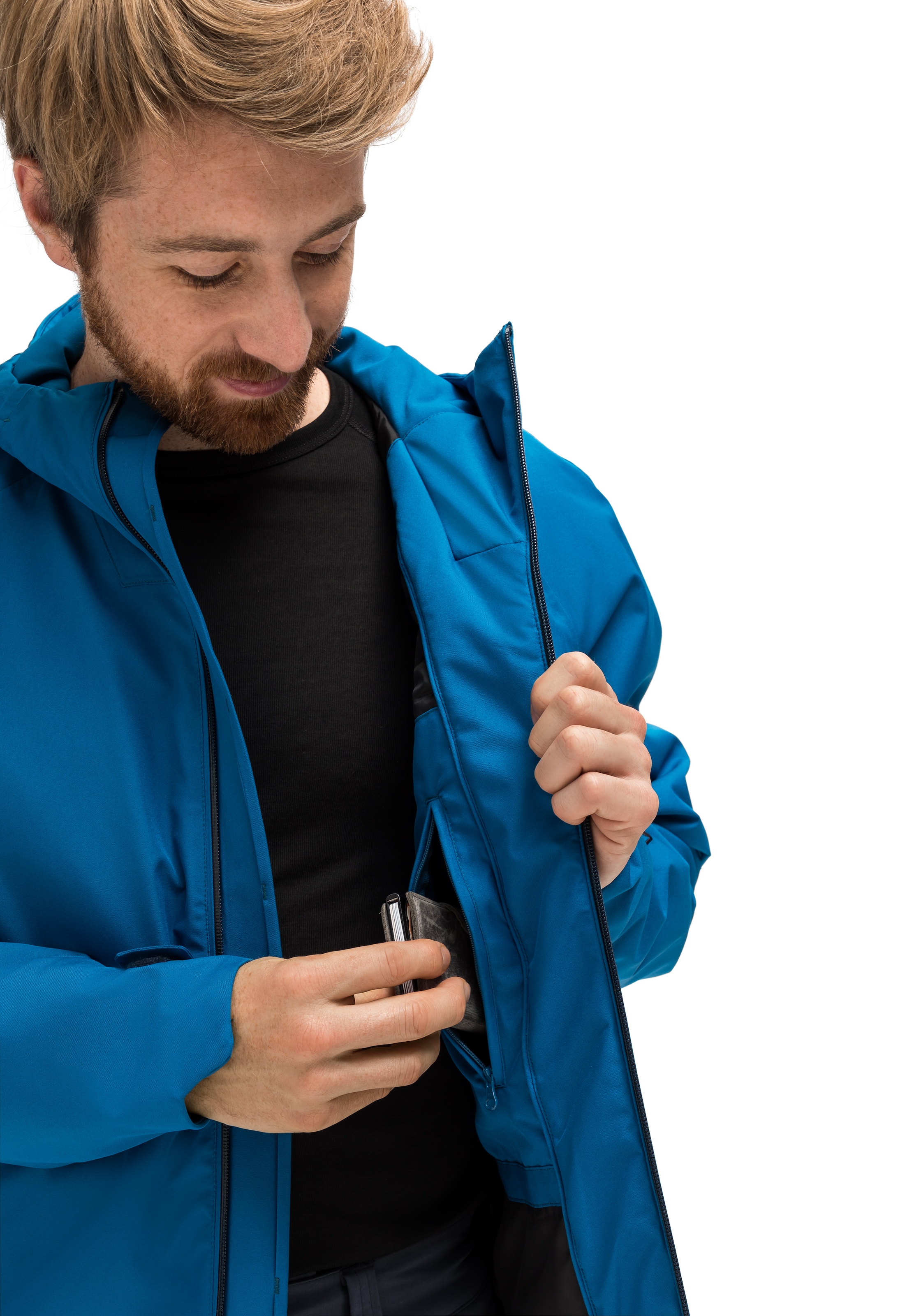 Maier Sports Outdoorjacke »Solo Tipo M«, Herren Jacke, atmungsaktiv wasserdicht, Regenjacke mit Kapuze