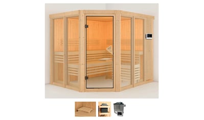 Karibu Sauna »Anike 3«, (Set), 9-kW-Ofen mit externer Steuerung kaufen