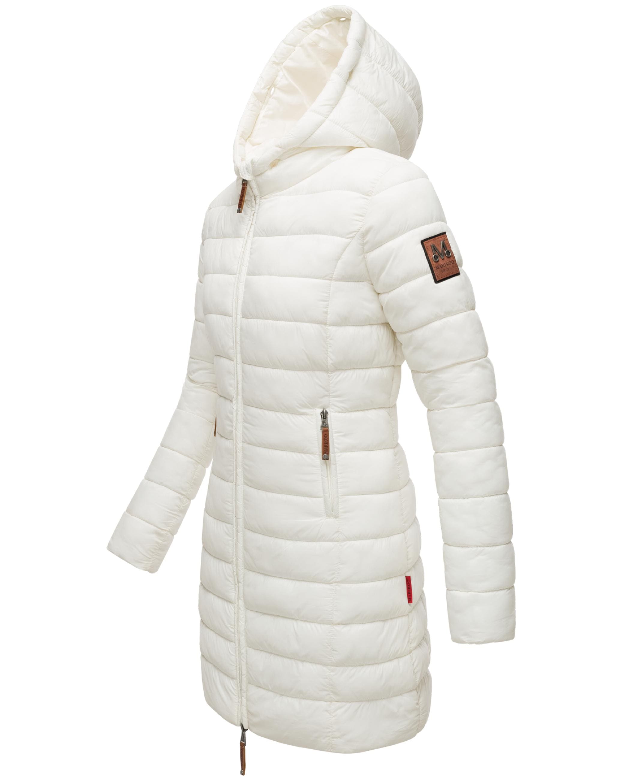 Marikoo Steppmantel »Steppmantel Rose-Stepp«, zeitloser Winterparka mit großer Kunstfellkapuze