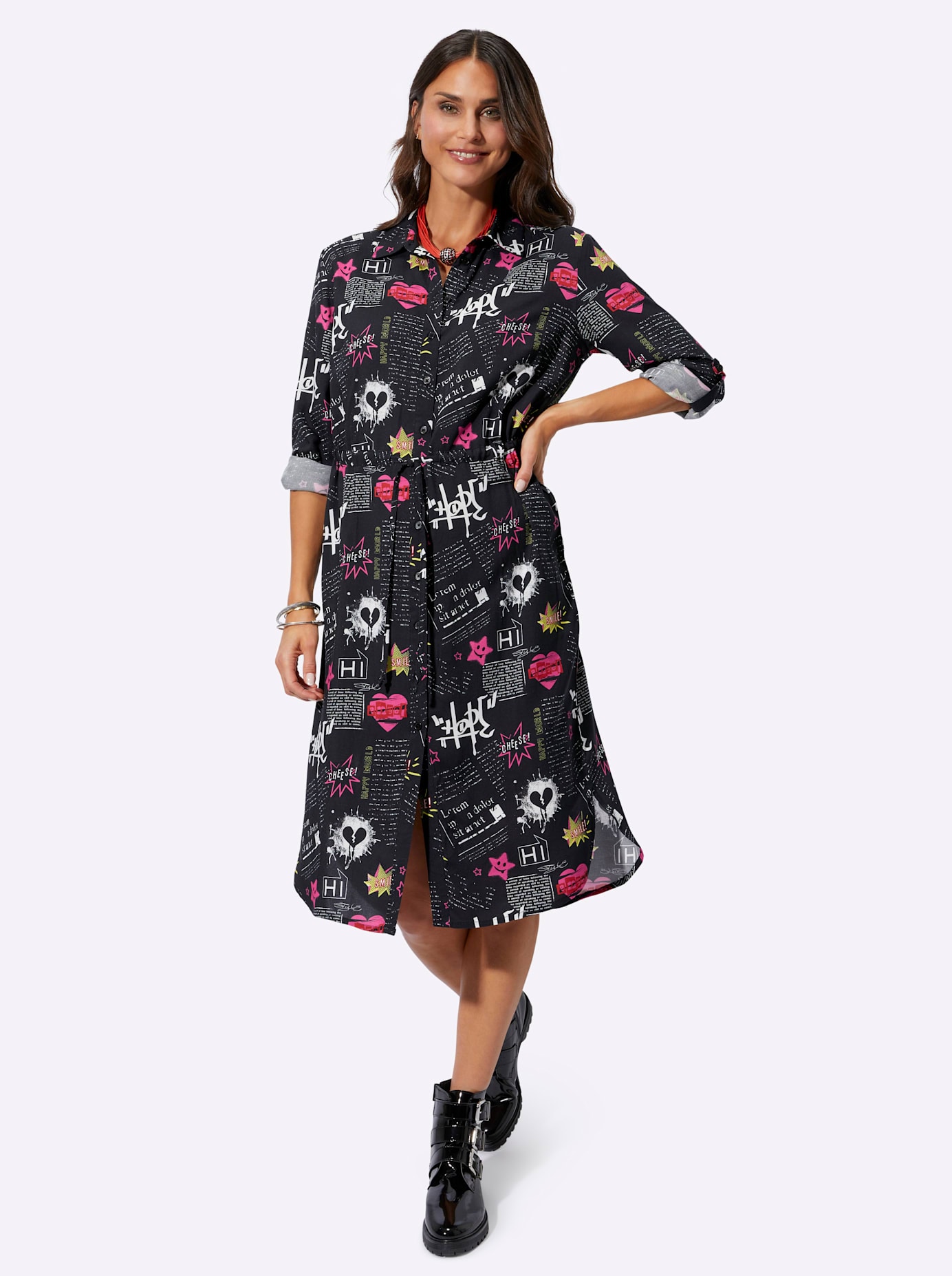 Inspirationen Hemdblusenkleid »Kleid«