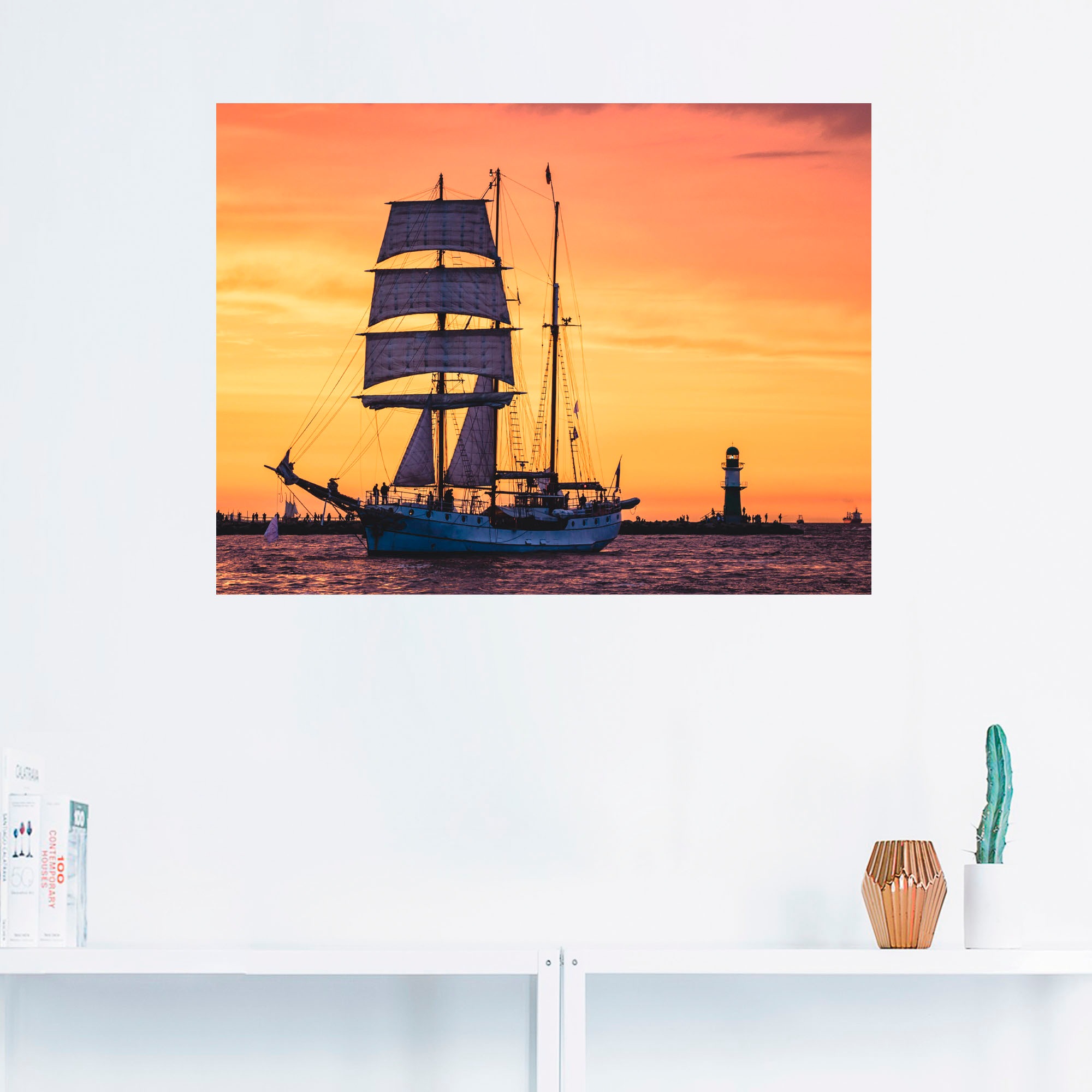 Artland Wandbild »Segelschiff Hanse Sail in Rostock I«, Boote & Schiffe, (1 St.), als Leinwandbild, Wandaufkleber oder Poster in versch. Größen