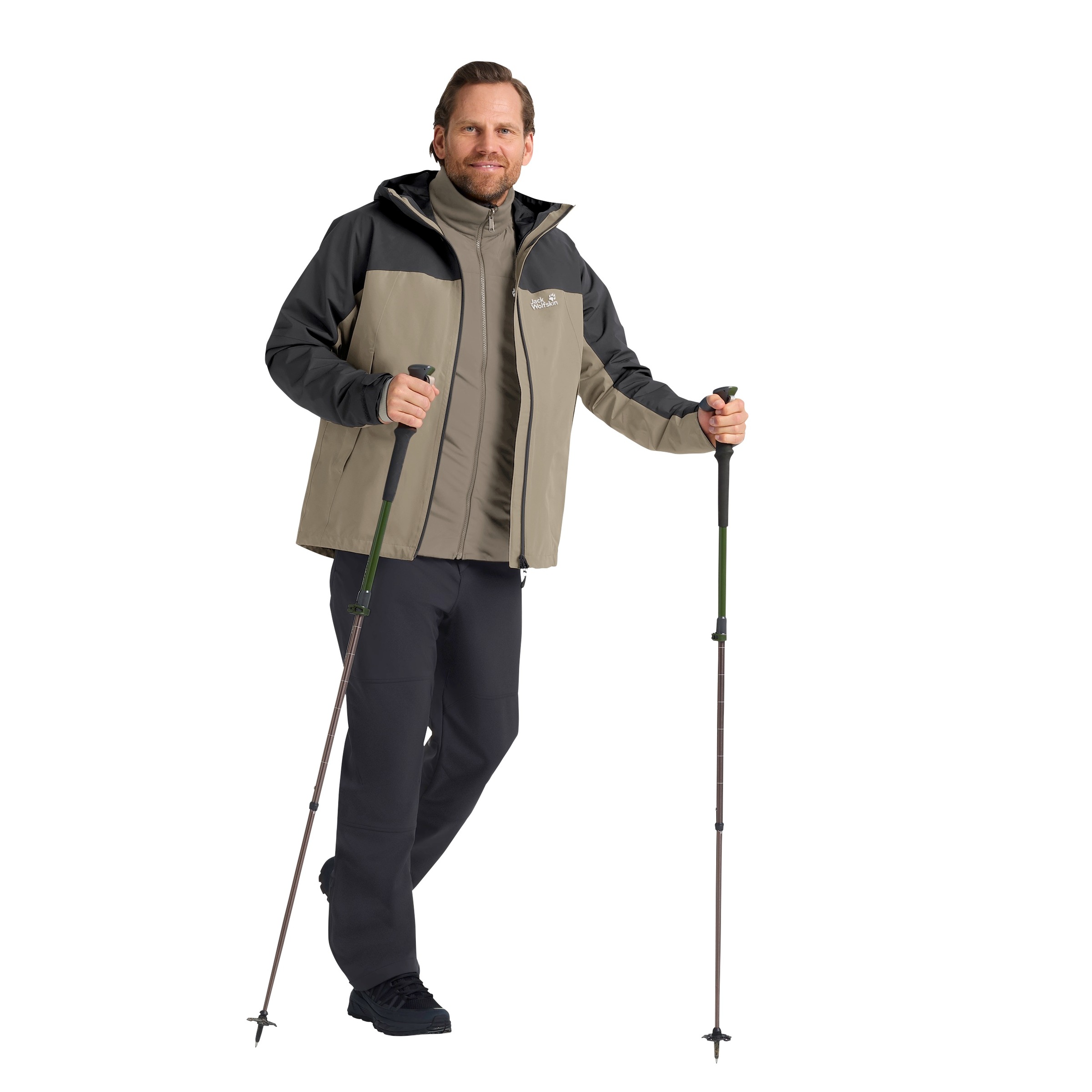 Jack Wolfskin Funktionsjacke, 3in1, wasserdicht, Übergangsjacke