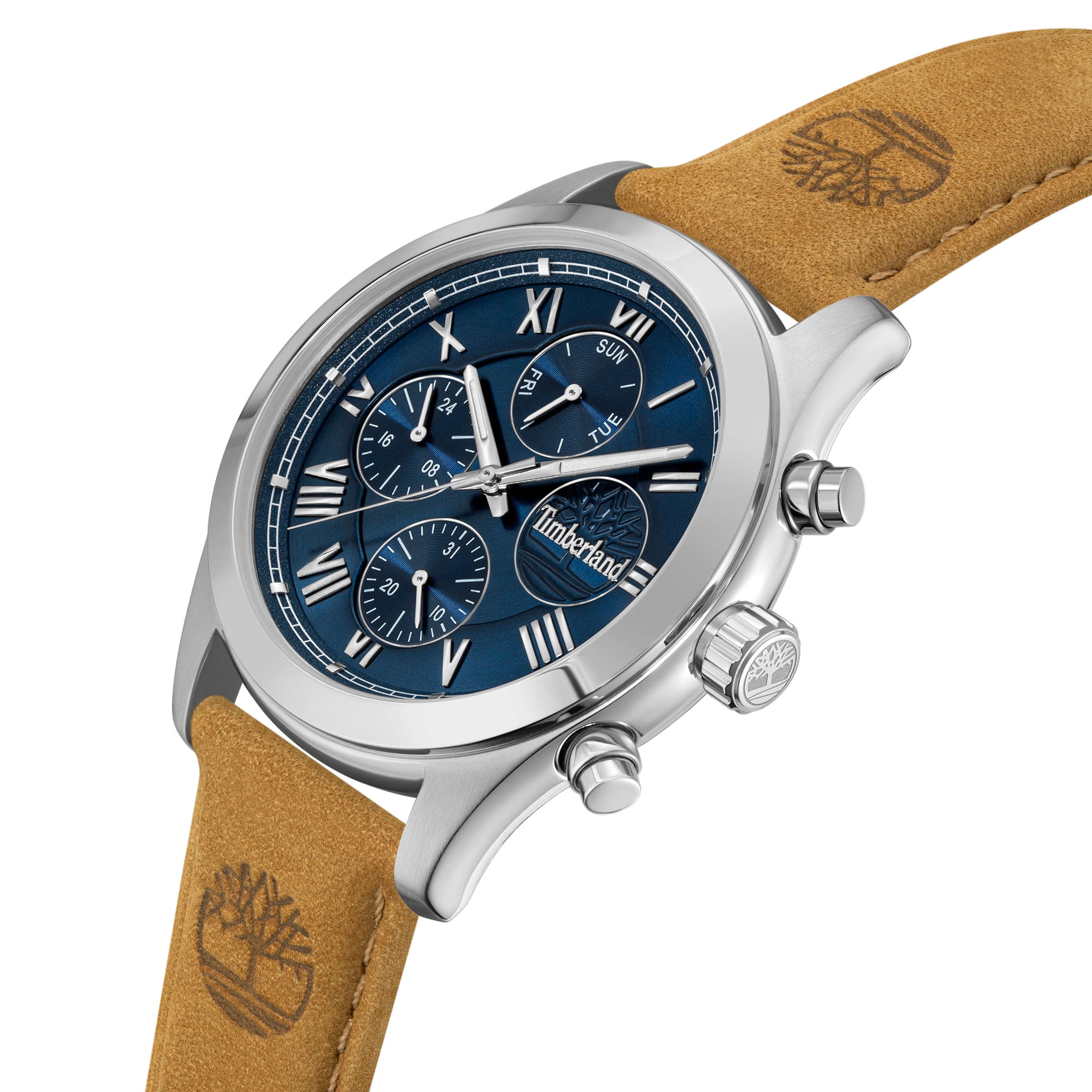 Timberland Multifunktionsuhr »ASHMONT« Quarzuhr, Armbanduhr, Herrenuhr, Lederarmband, analog, Tag