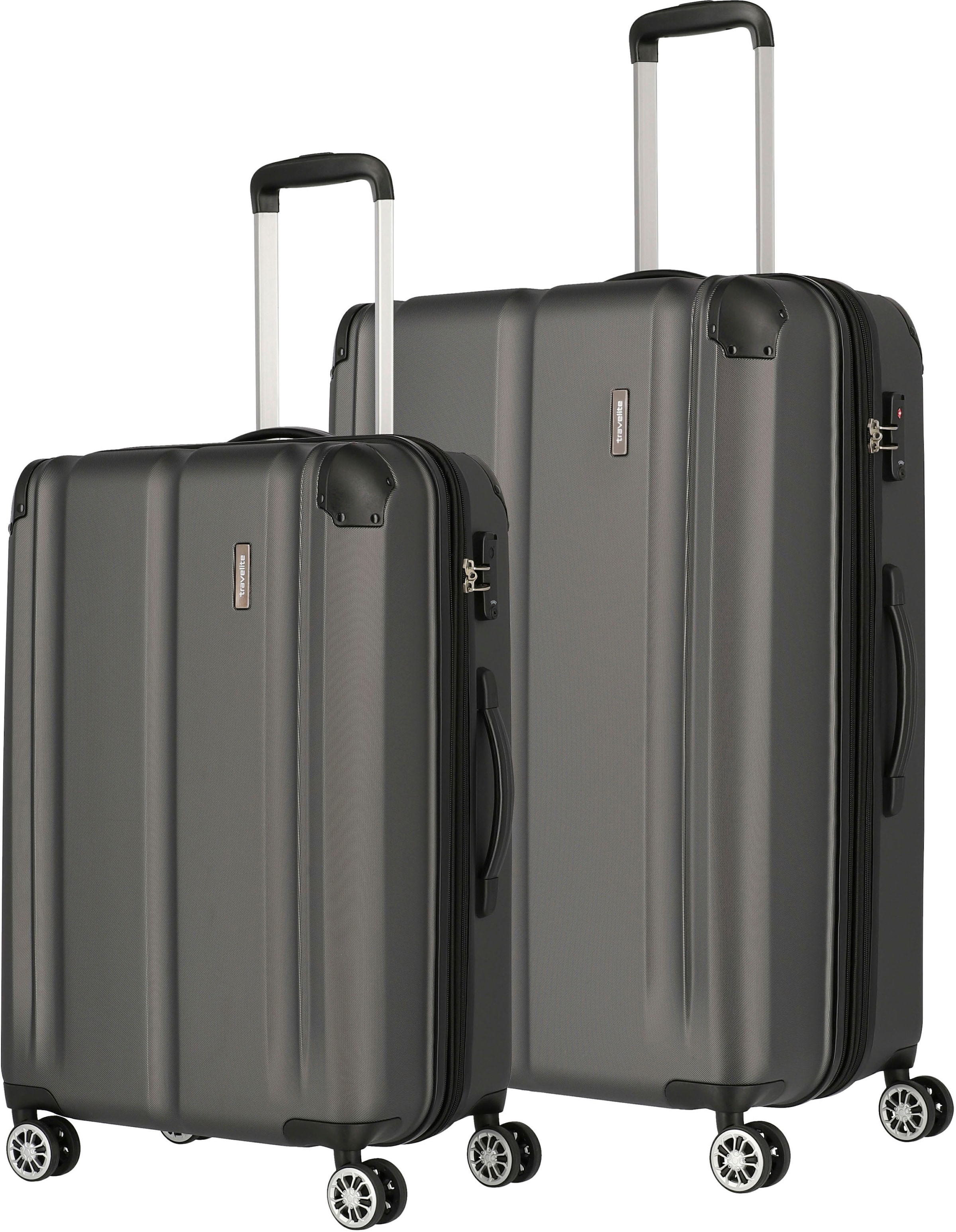 travelite Trolleyset »City«, (2 tlg.), Kofferset Reisegepäck Reisekoffer mit erweiterbarem Volumen
