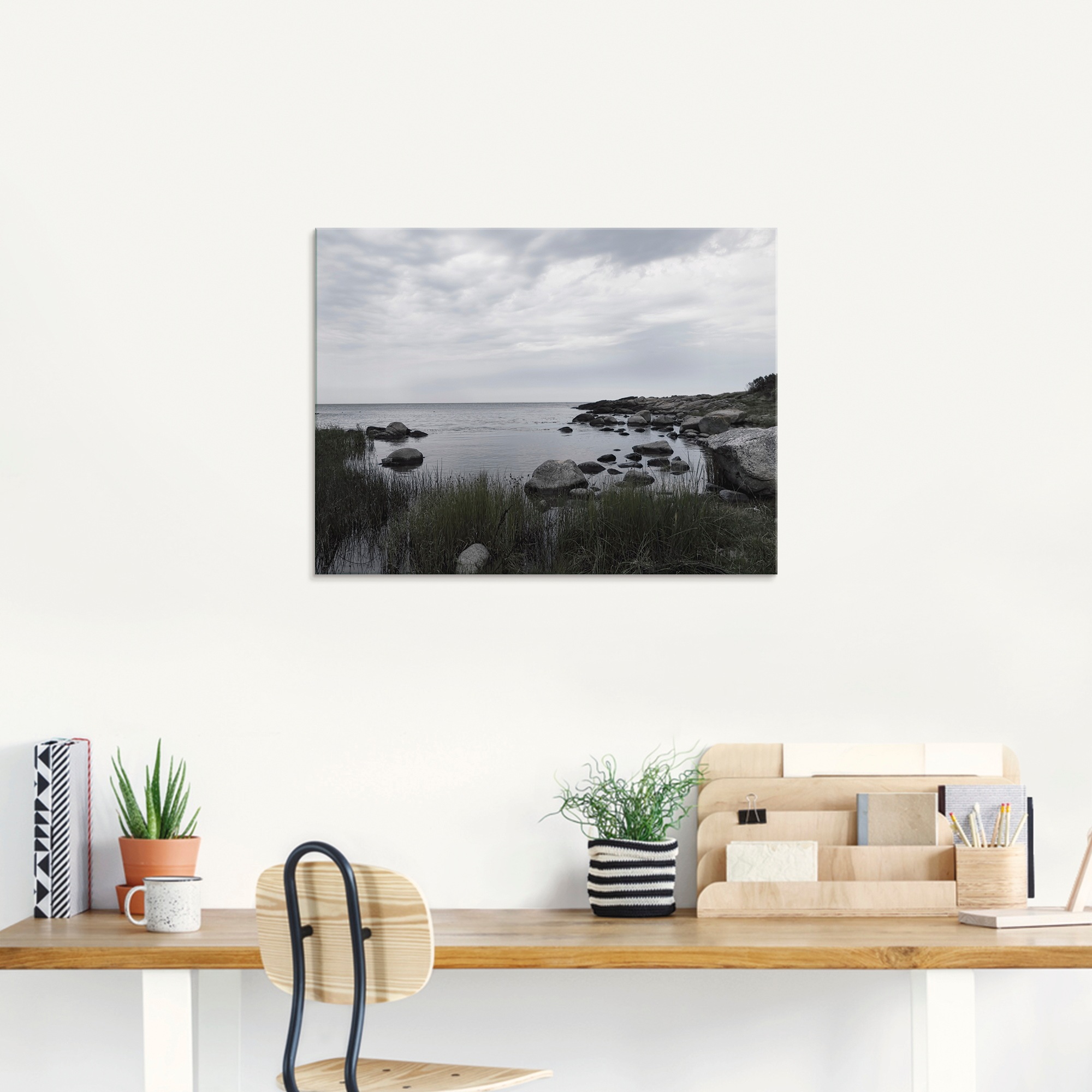 Artland Glasbild »Einsame Bucht am Meer«, Gewässer, (1 St.), in verschiedenen Größen