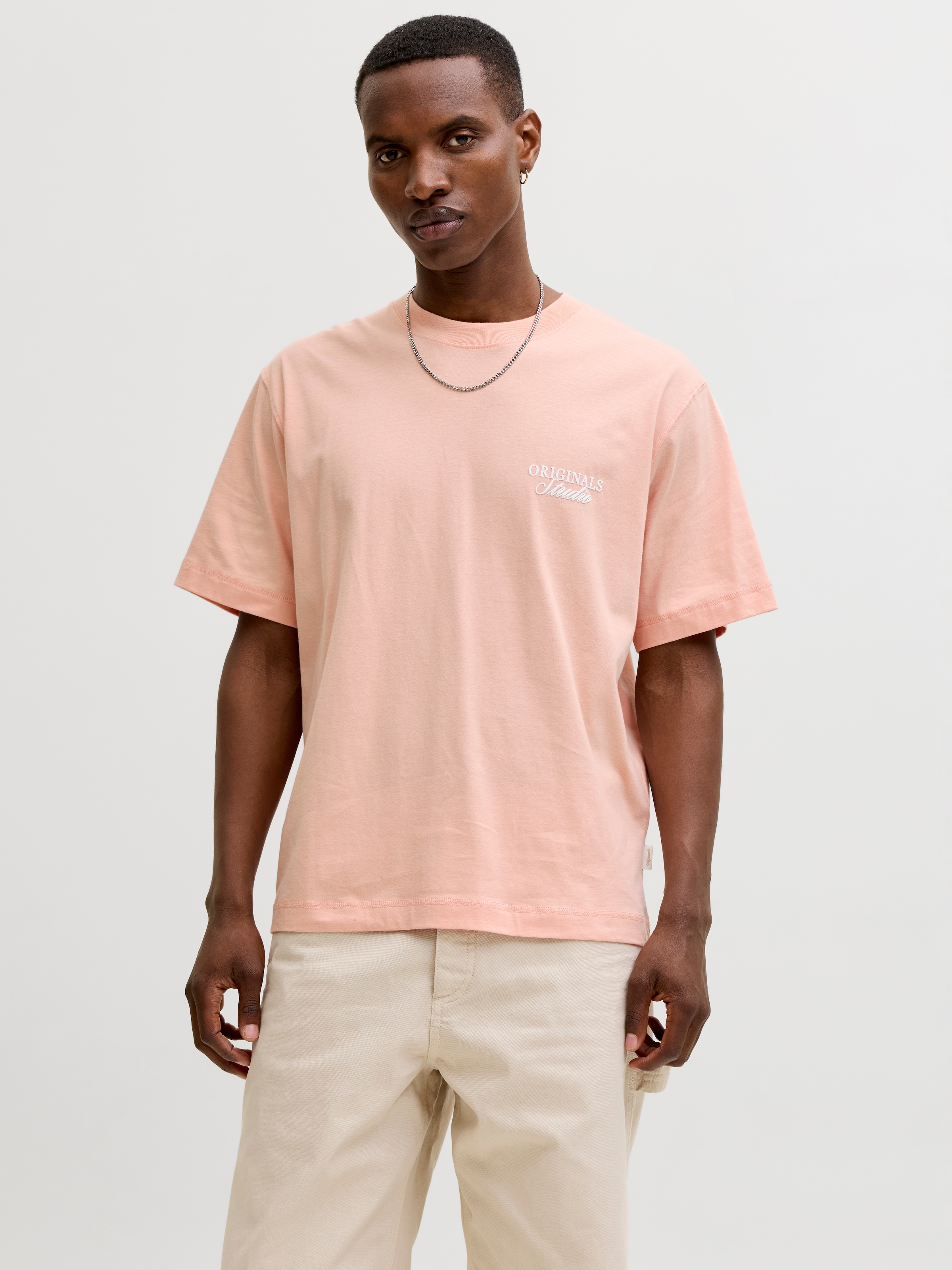 Jack & Jones Kurzarmshirt »JORNORREBRO TYPO TEE SS CREW NECK NOOS« Baumwolle, relaxed fit